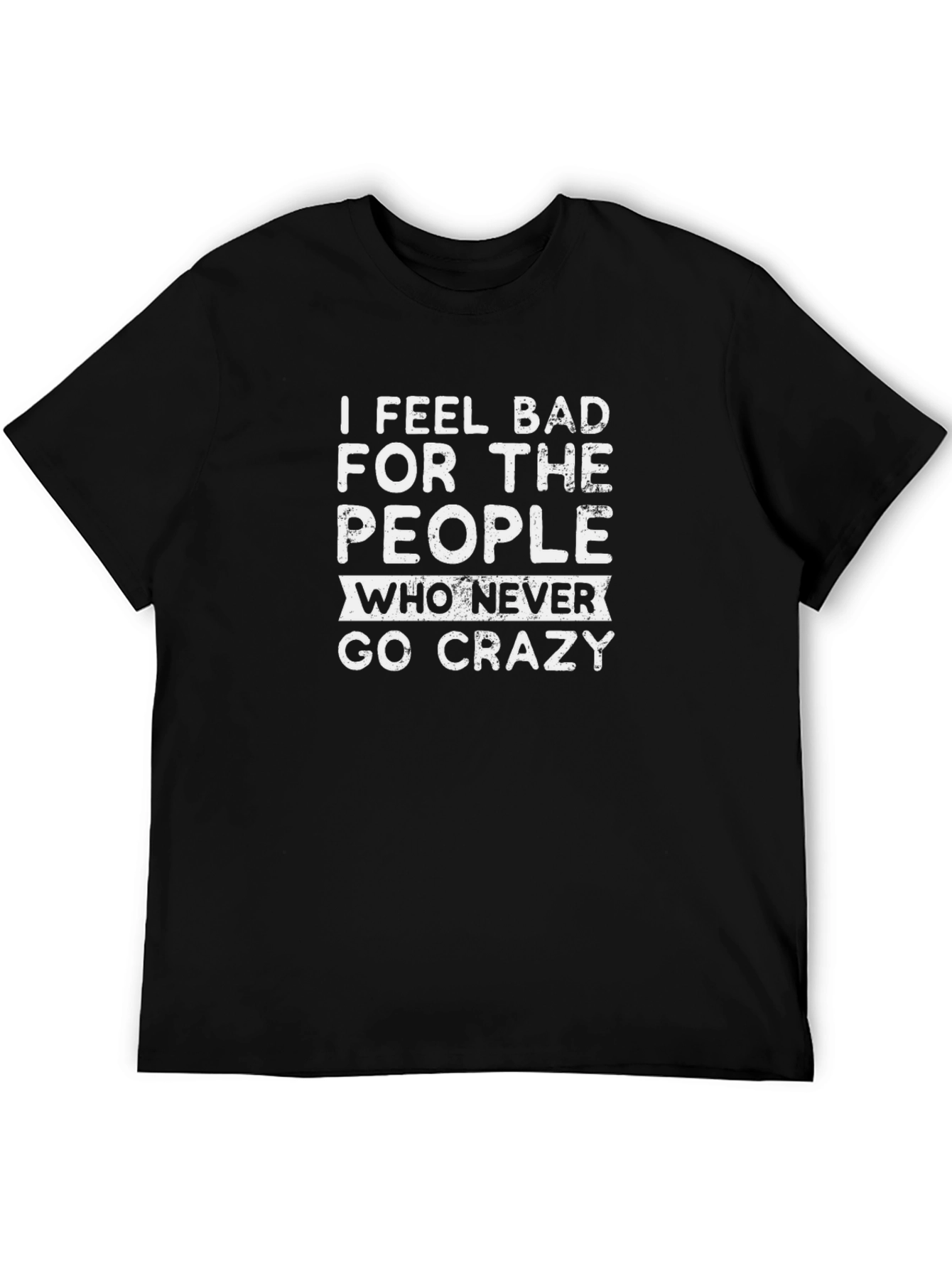 Crazy People Graphic Tee - Black Cotton T-Shirt