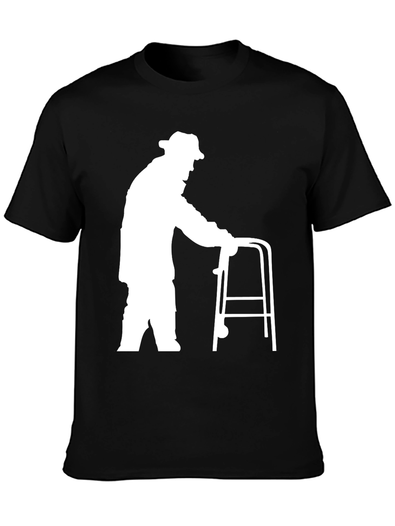 Funny Old Man Walker T-Shirt - Unique Graphic Tee