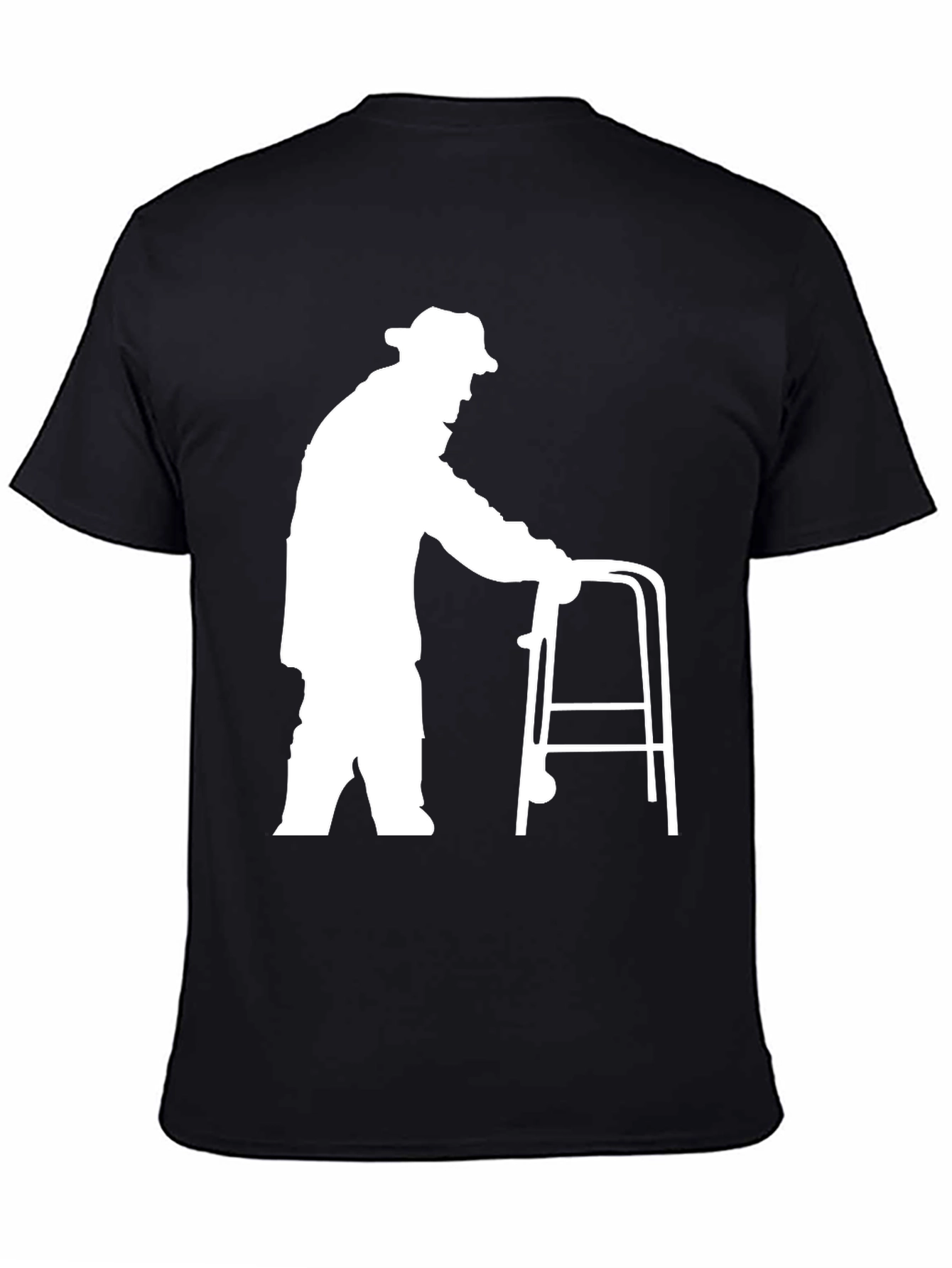 Funny Old Man Walker T-Shirt - Unique Graphic Tee