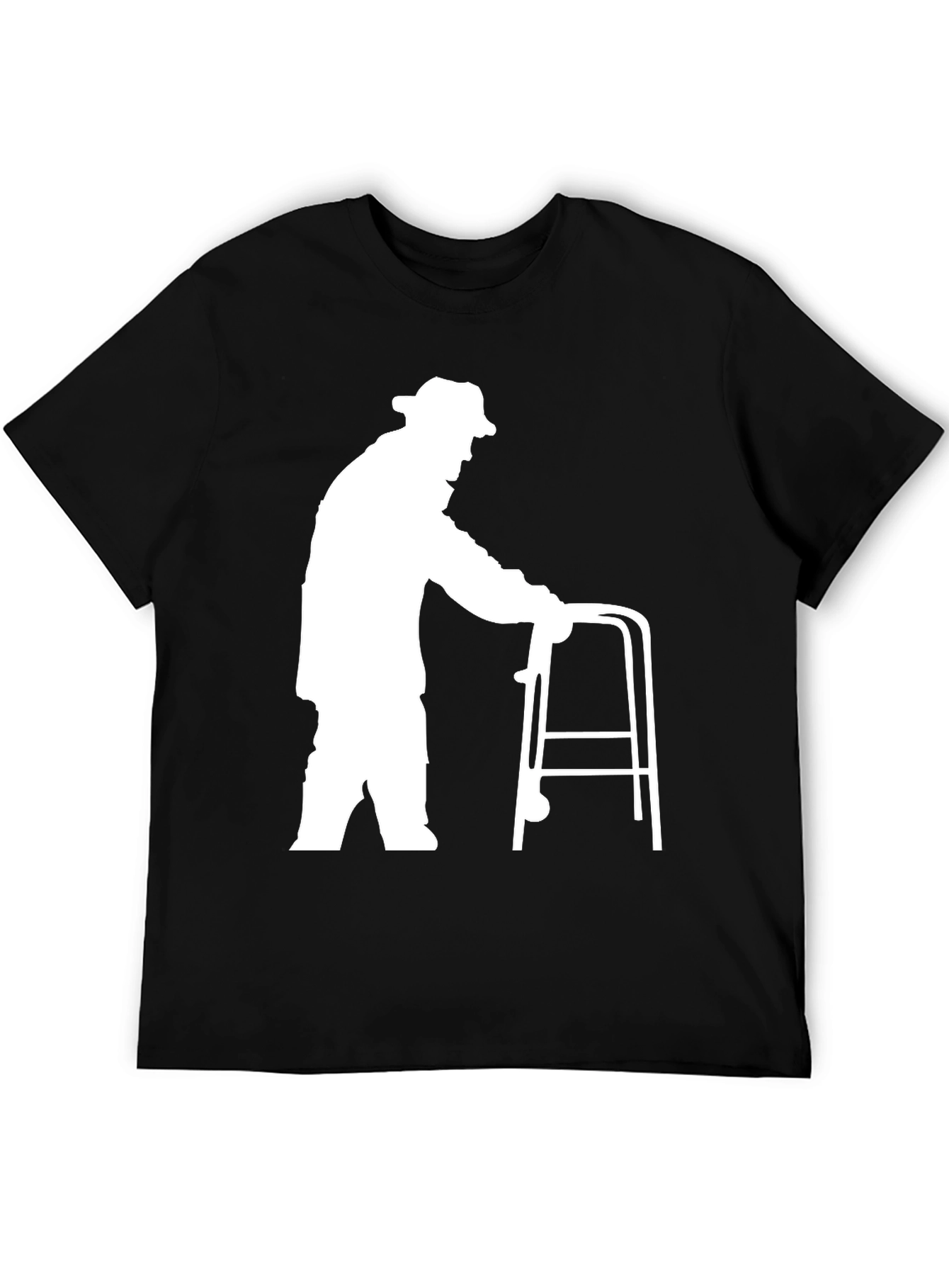 Funny Old Man Walker T-Shirt - Unique Graphic Tee