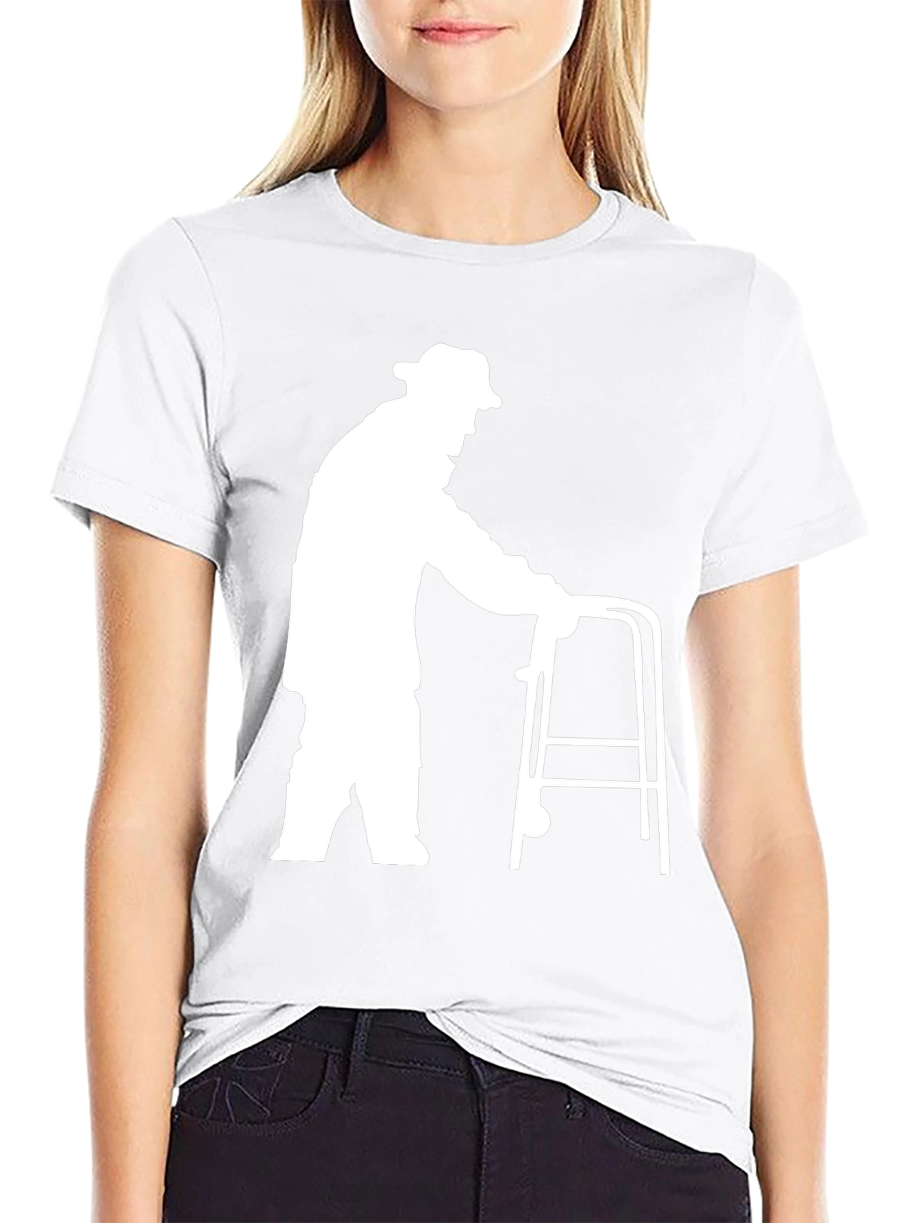 Funny Old Man Walker T-Shirt - Unique Graphic Tee