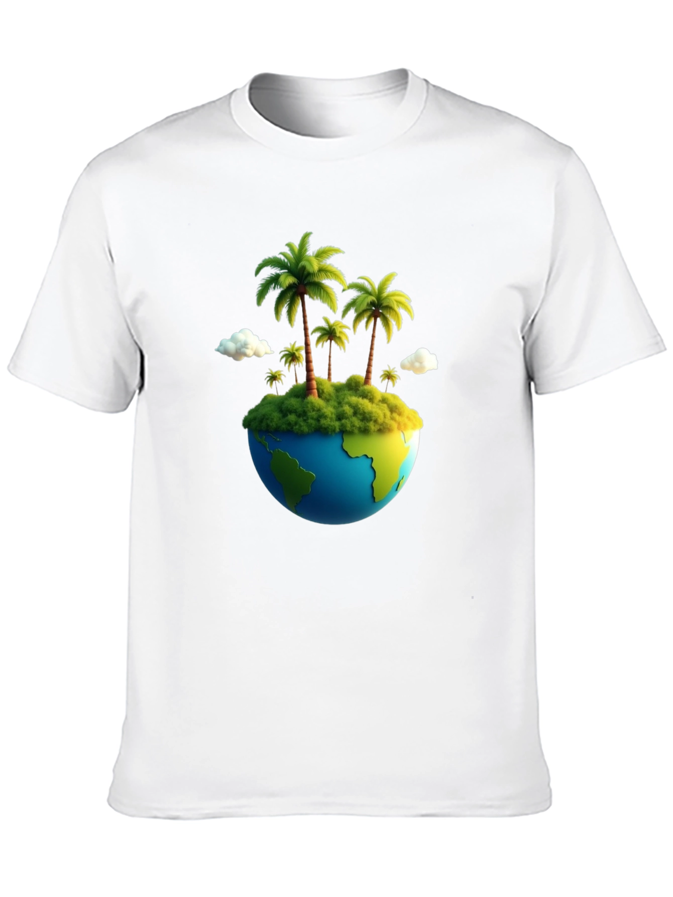 Island Paradise Earth Graphic Tee - Black