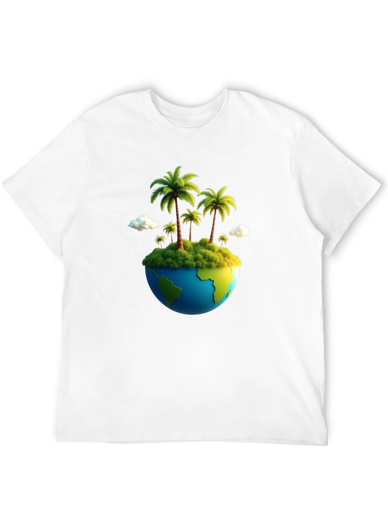 Island Paradise Earth Graphic Tee - Black