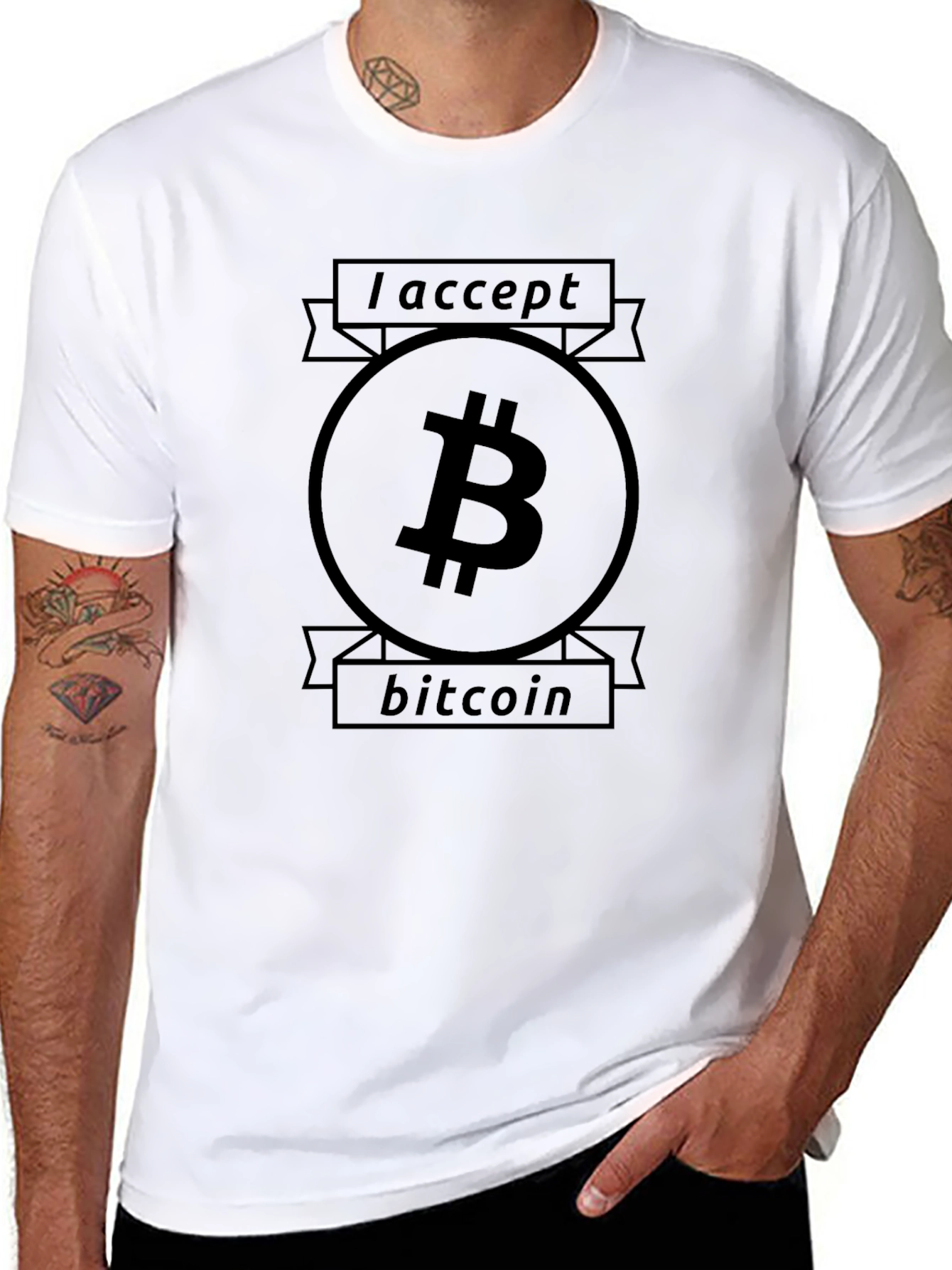 I Accept Bitcoin T-Shirt - Crypto Currency Tee
