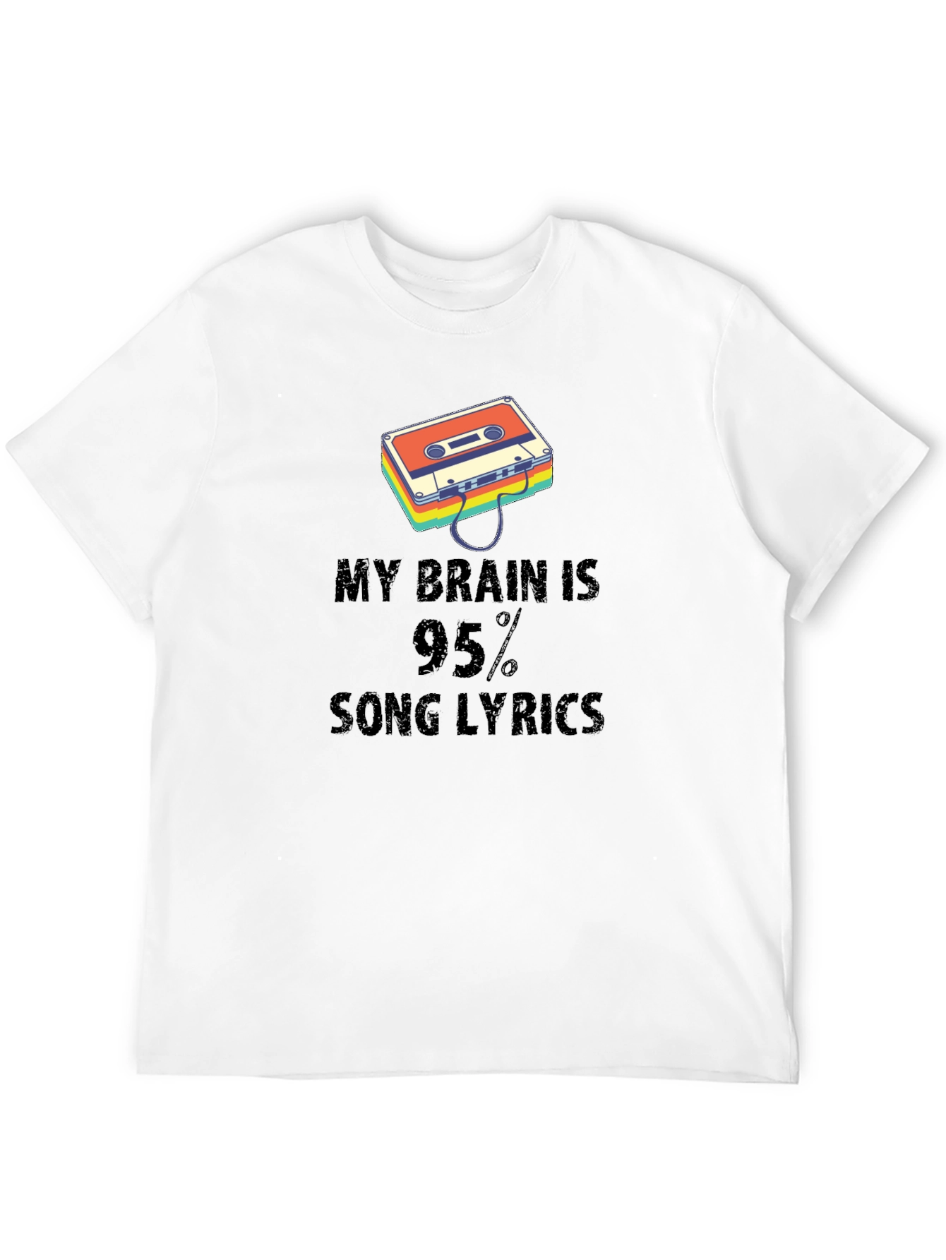 My Brain is 95% Song Lyrics Graphic Tee