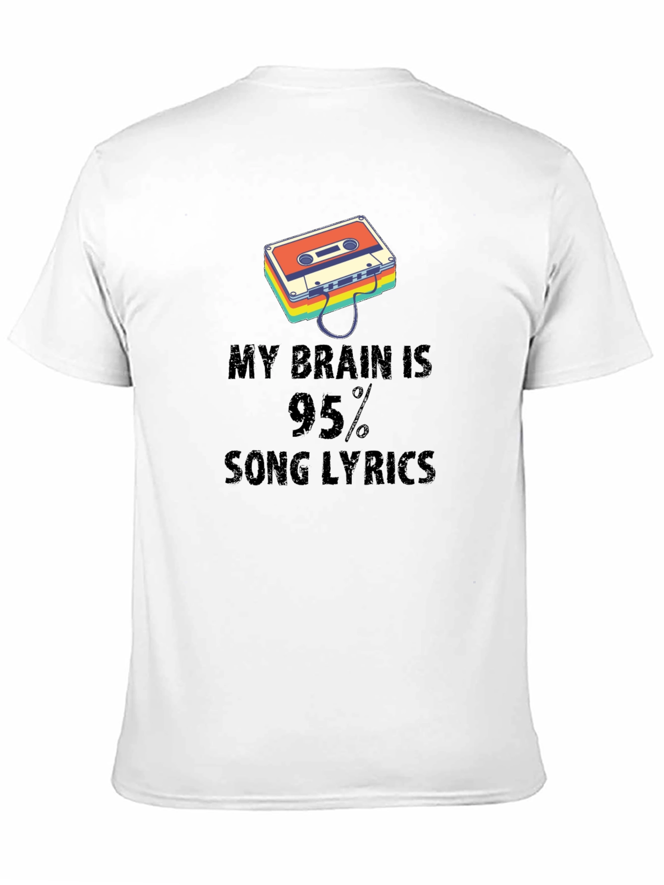My Brain is 95% Song Lyrics Graphic Tee