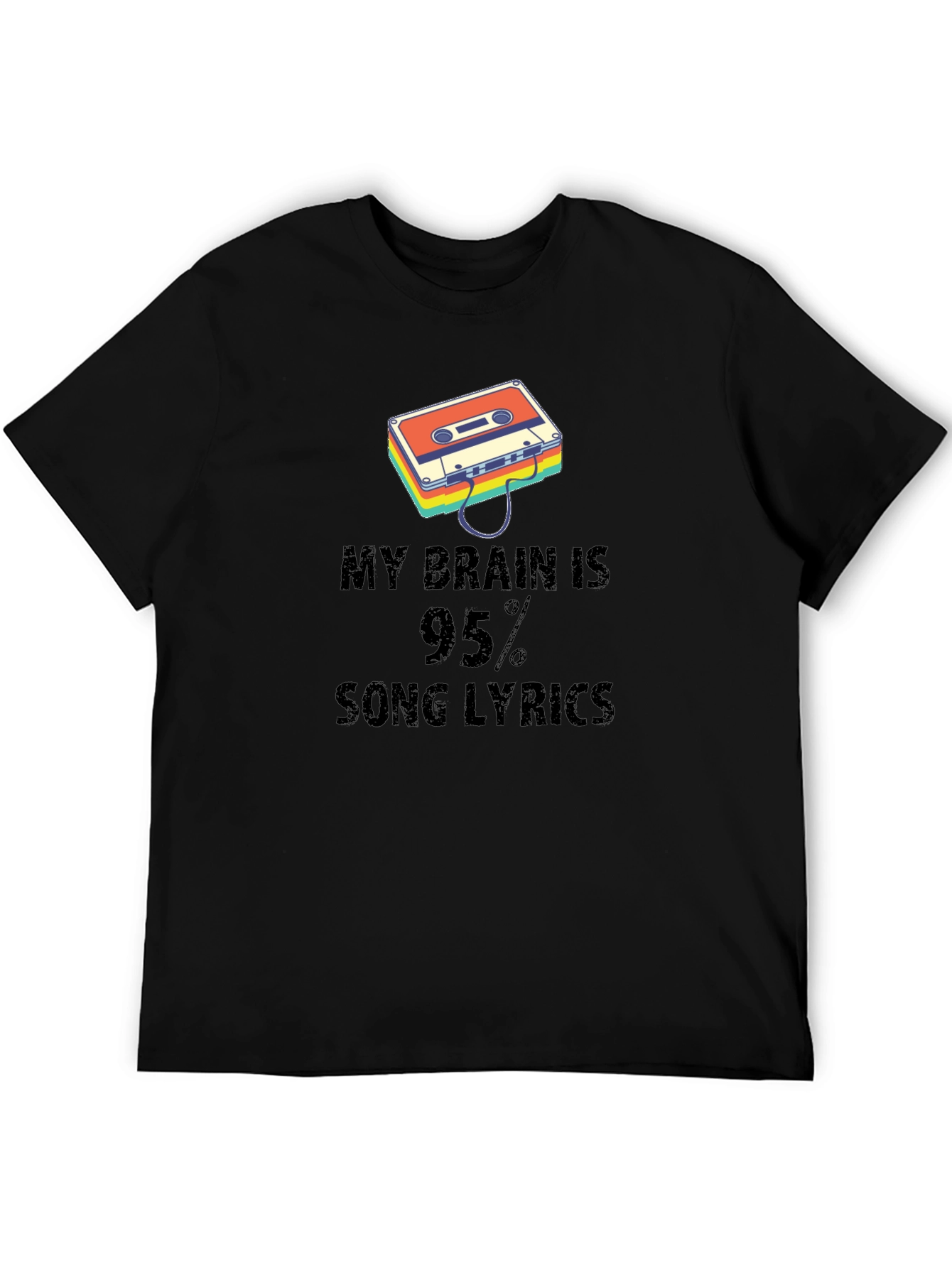 My Brain is 95% Song Lyrics Graphic Tee