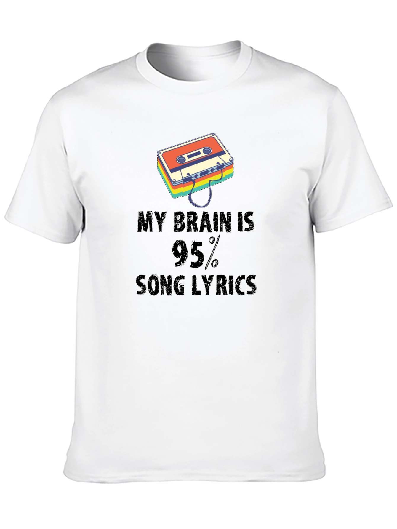My Brain is 95% Song Lyrics Graphic Tee