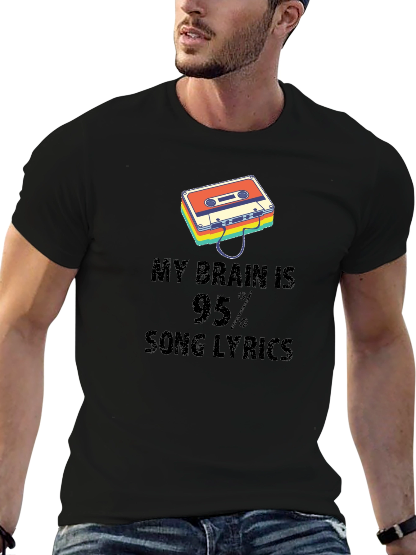 My Brain is 95% Song Lyrics Graphic Tee