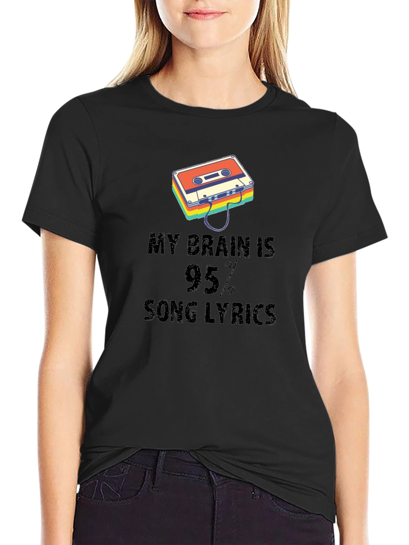 My Brain is 95% Song Lyrics Graphic Tee