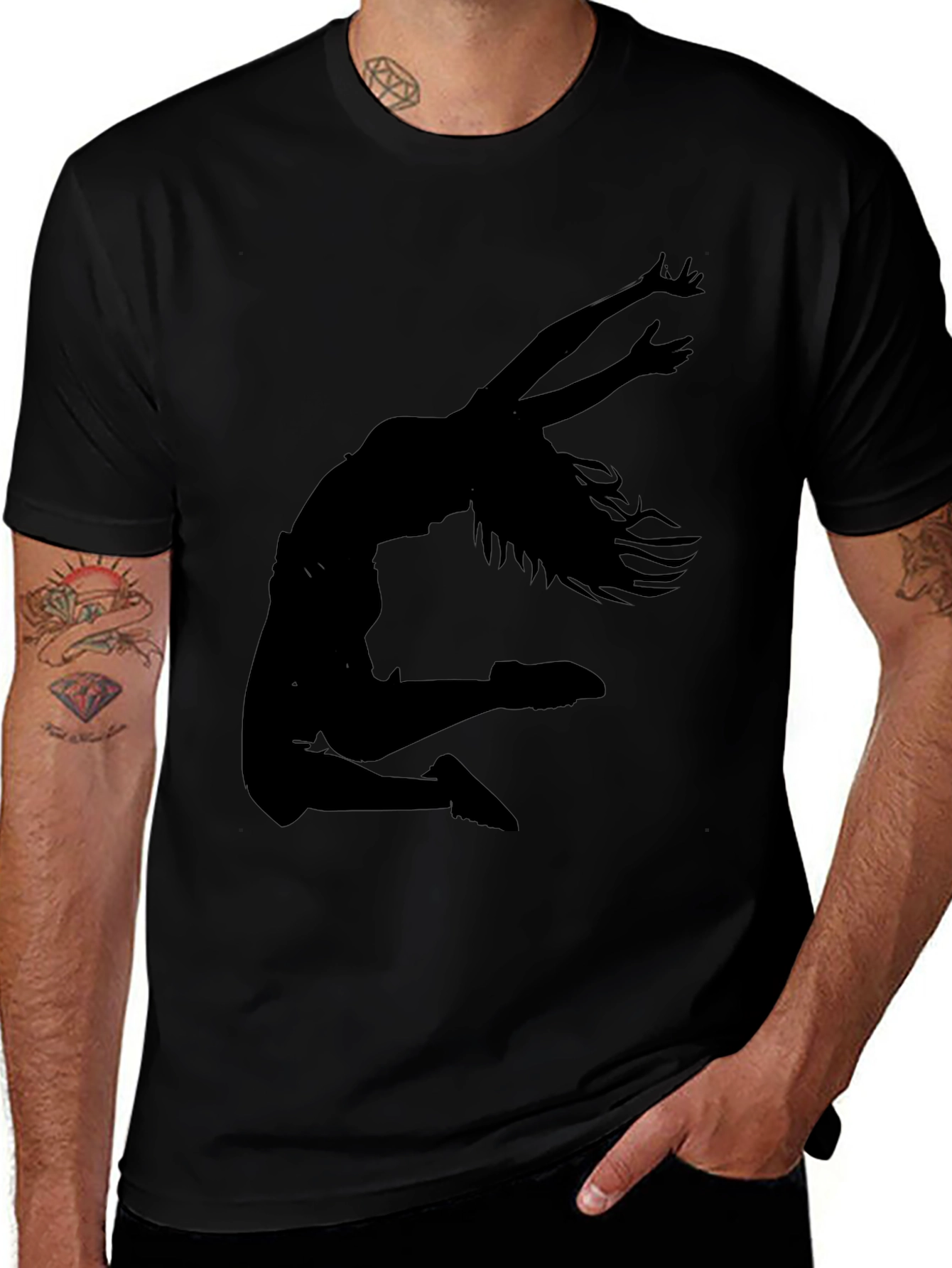 Dancing Silhouette Black Graphic Tee
