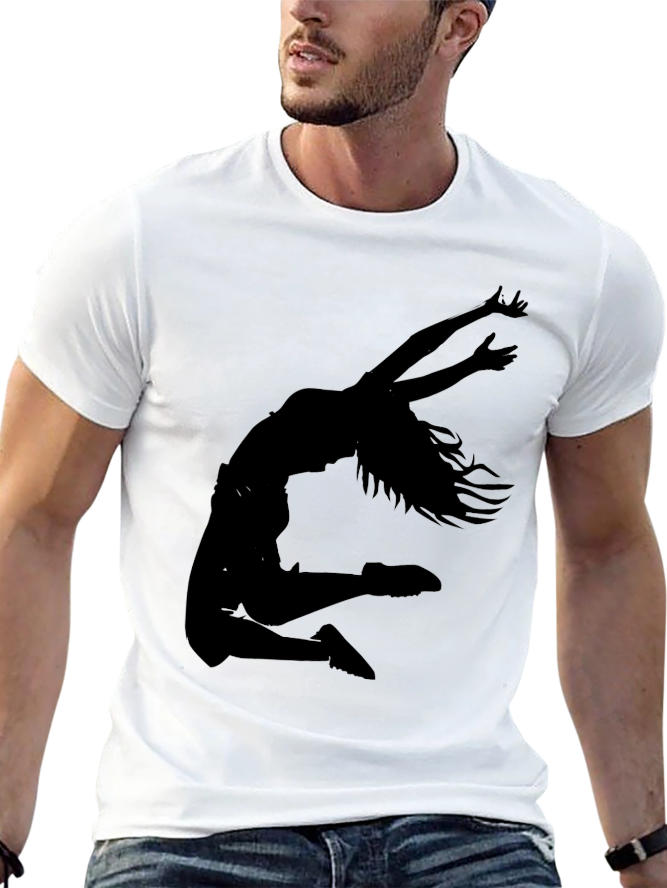 Dancing Silhouette Black Graphic Tee