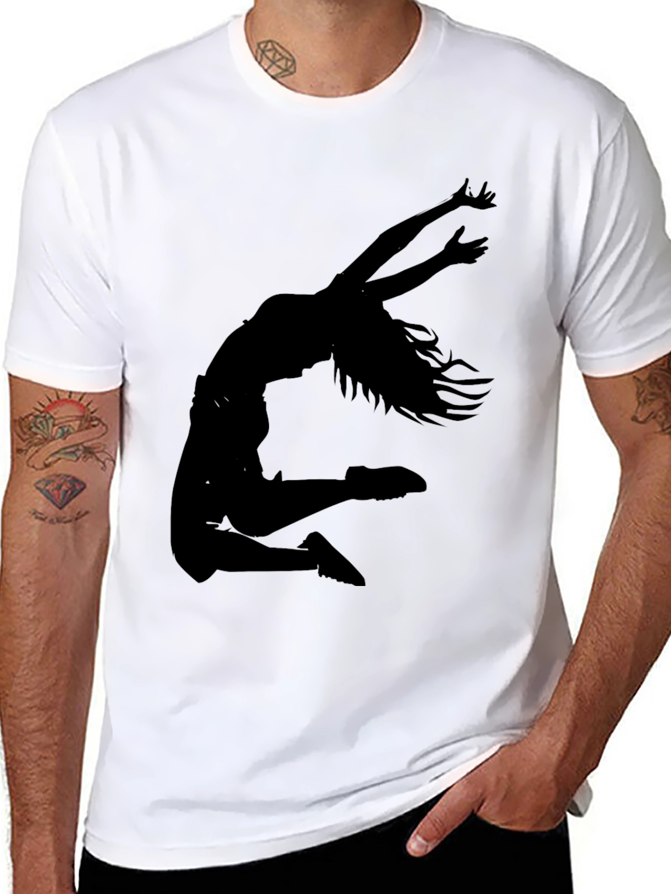 Dancing Silhouette Black Graphic Tee