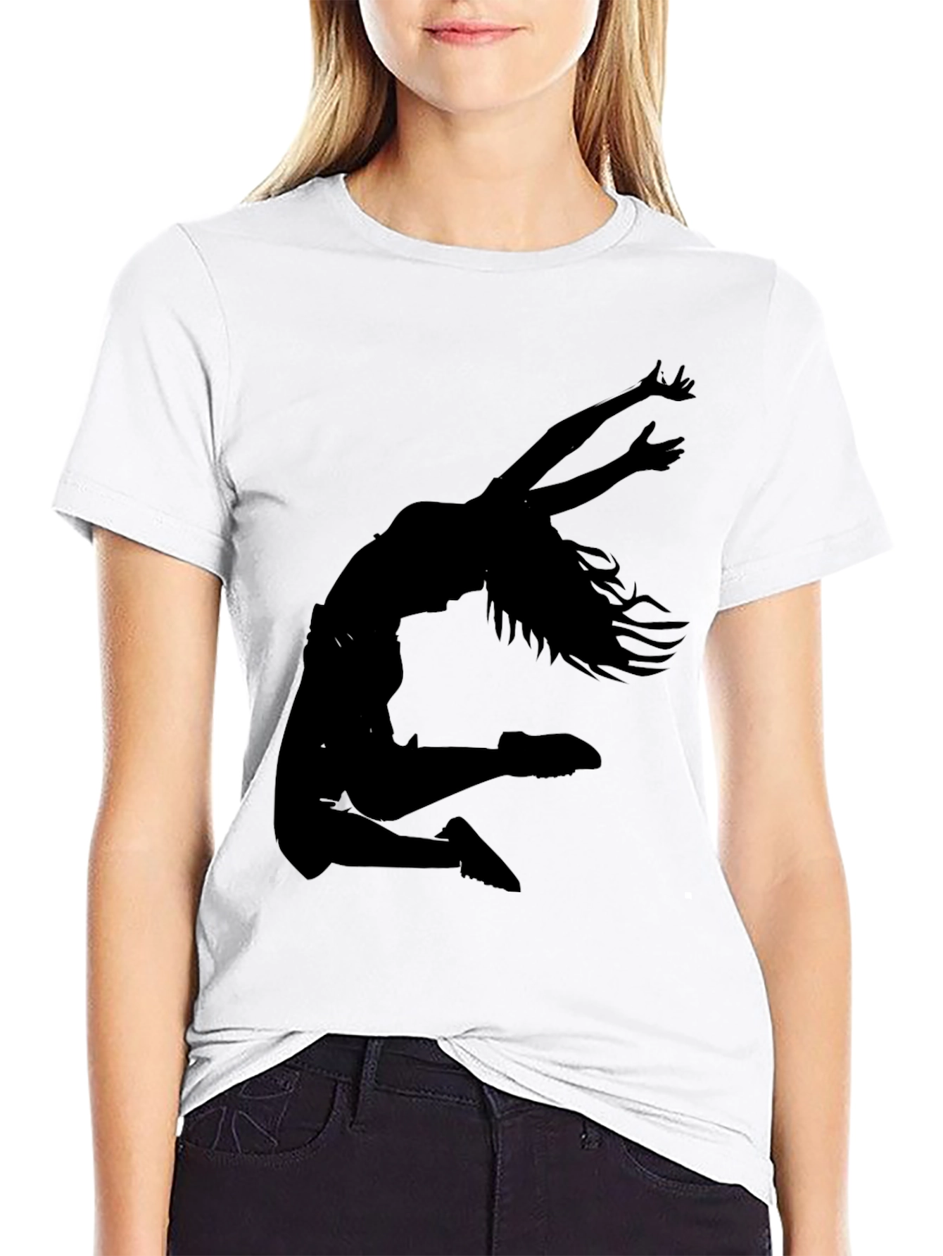 Dancing Silhouette Black Graphic Tee