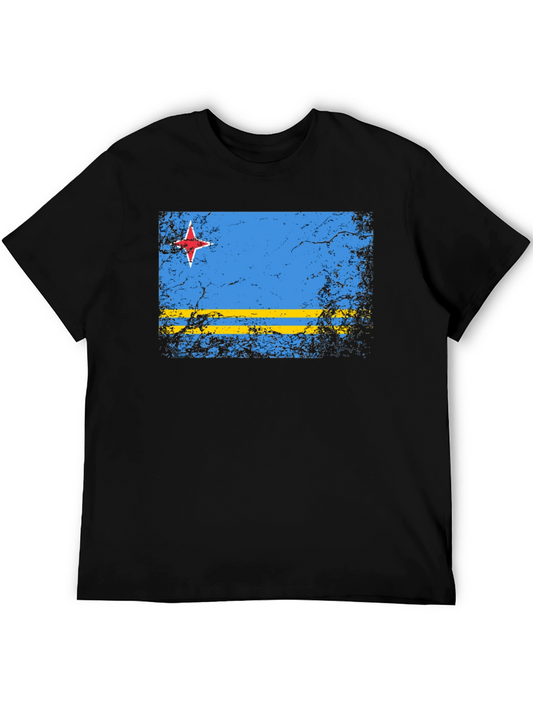 Aruba Flag Distressed T-Shirt - Island Pride Tee