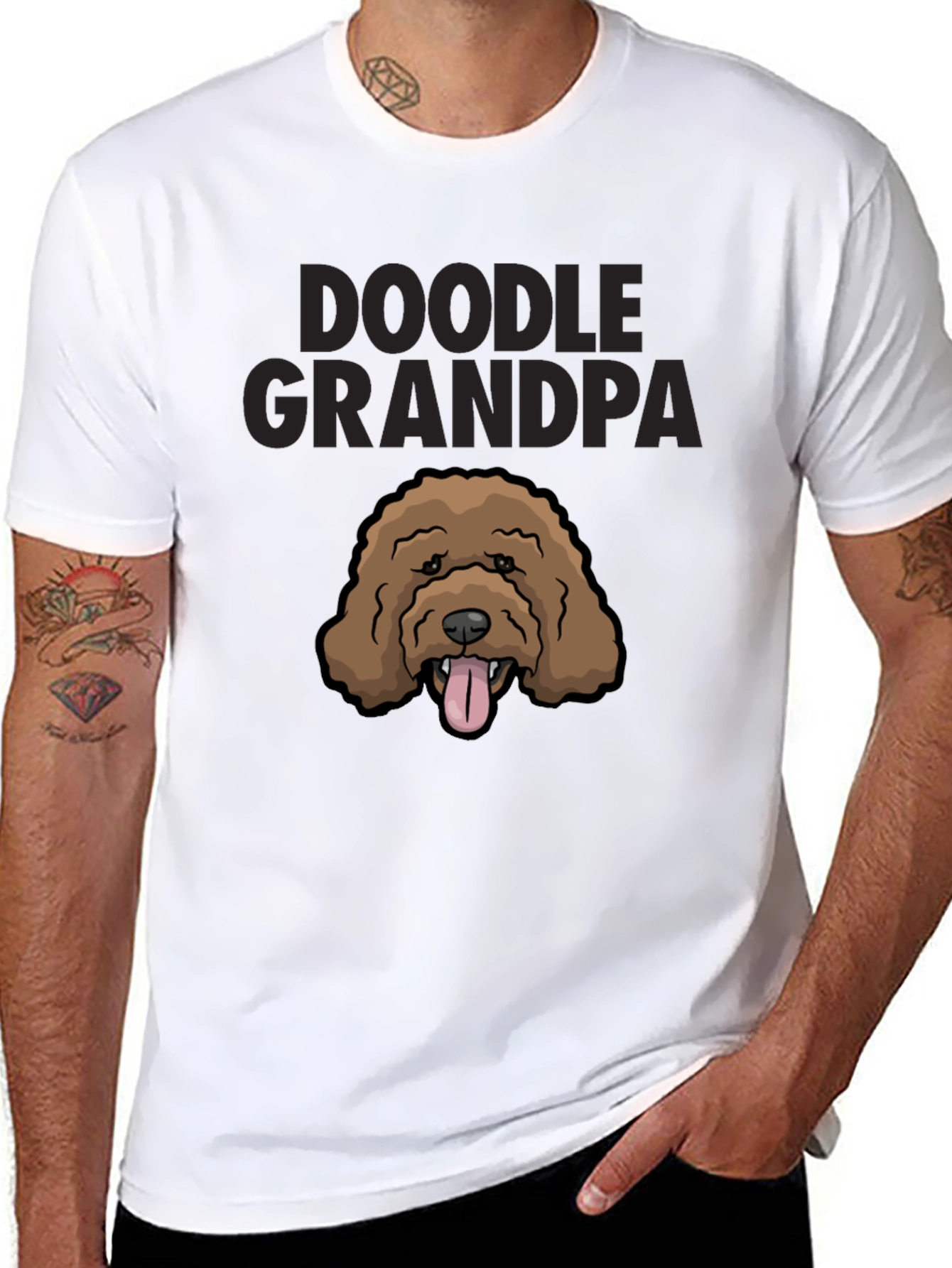 Doodle Grandpa T-Shirt - Cute Dog Lover Tee