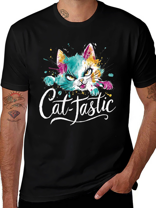Cat-Tastic Watercolor Graphic Tee