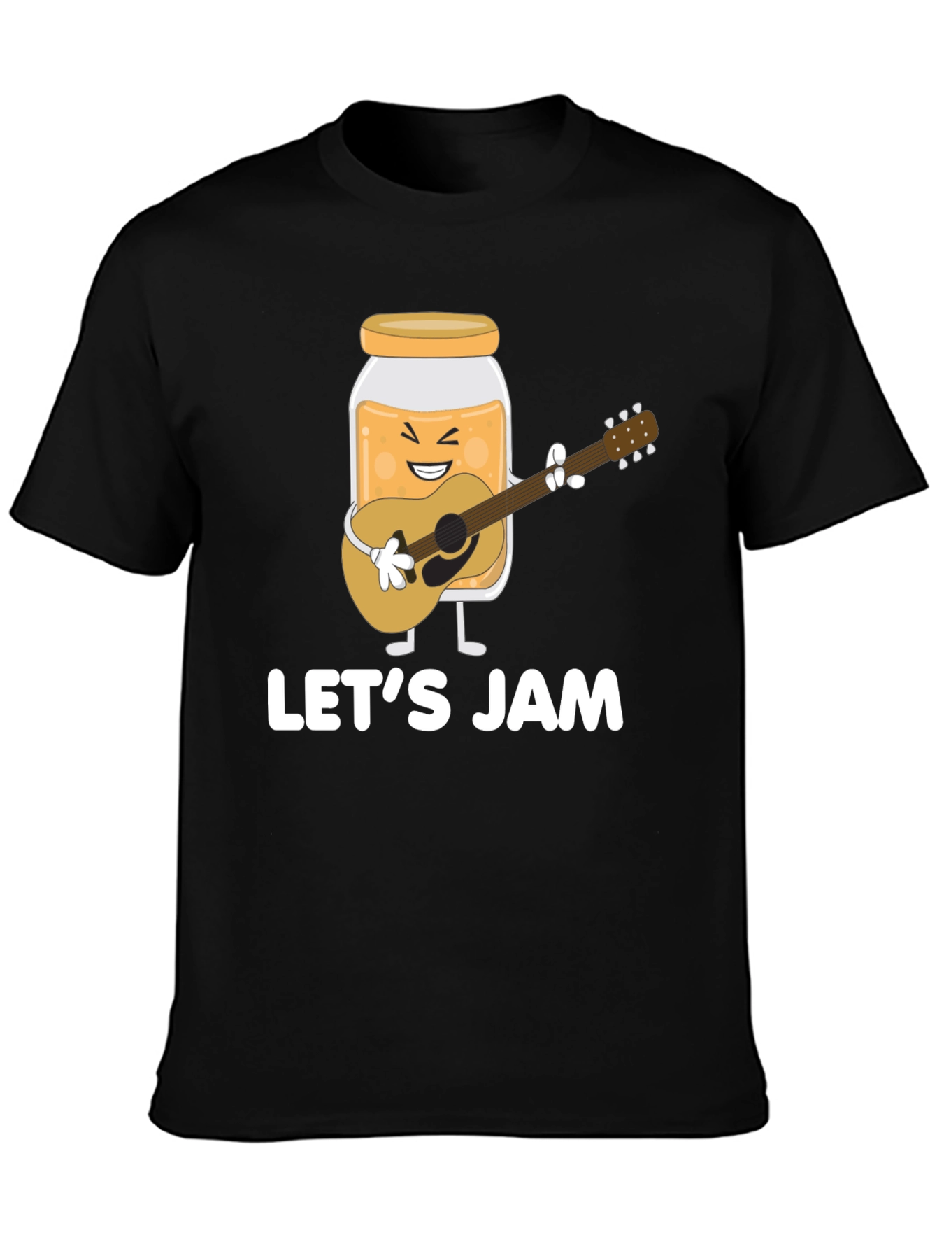 Lets Jam Graphic Tee - Black Cotton T-Shirt
