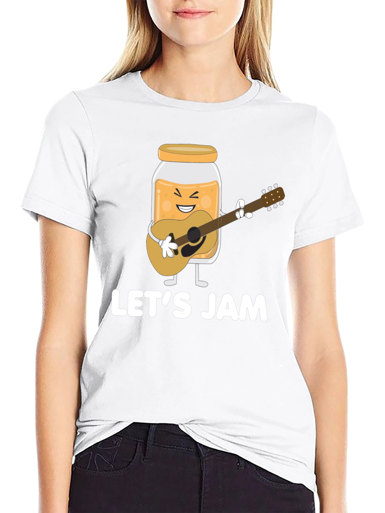 Lets Jam Graphic Tee - Black Cotton T-Shirt