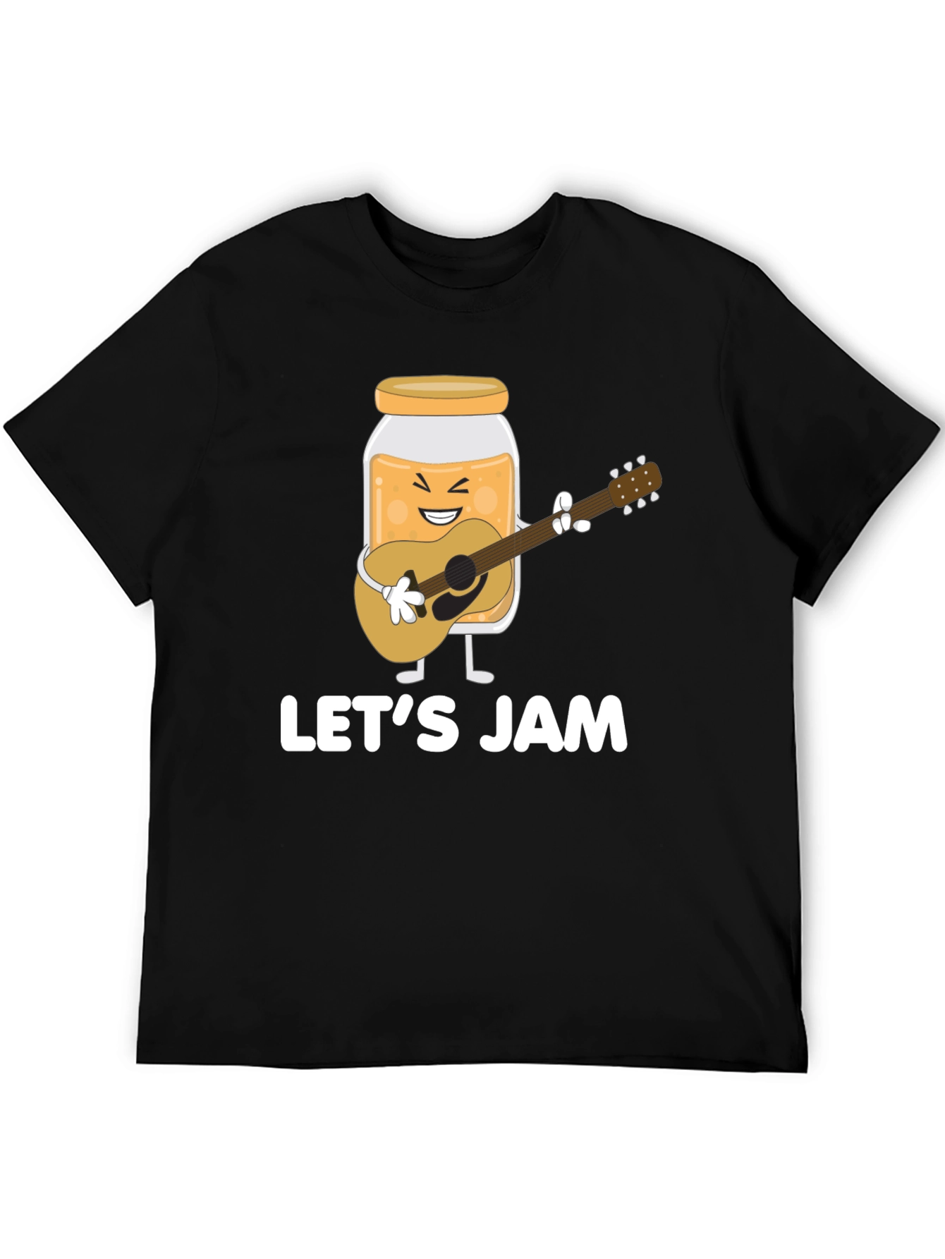 Lets Jam Graphic Tee - Black Cotton T-Shirt