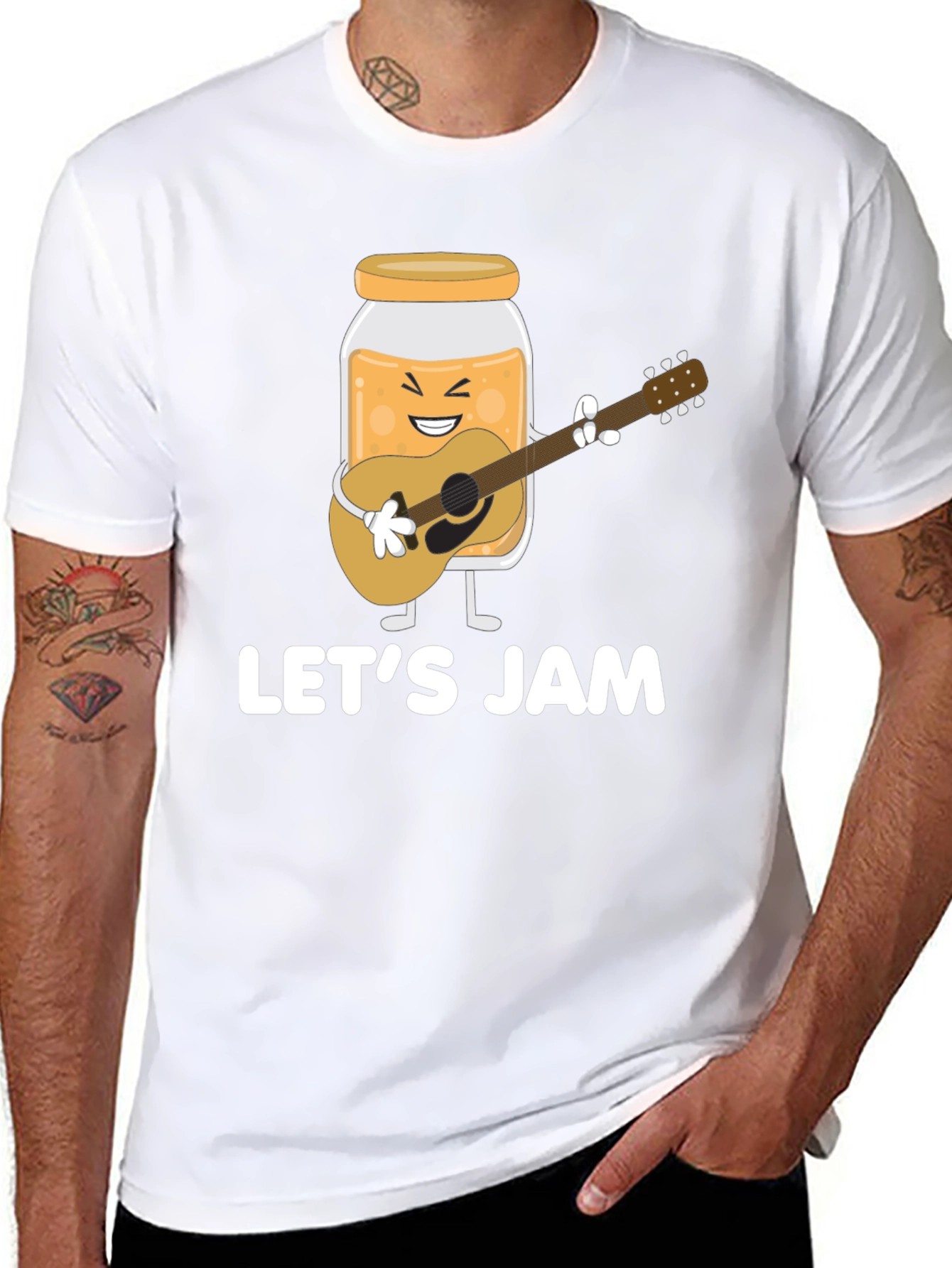 Lets Jam Graphic Tee - Black Cotton T-Shirt
