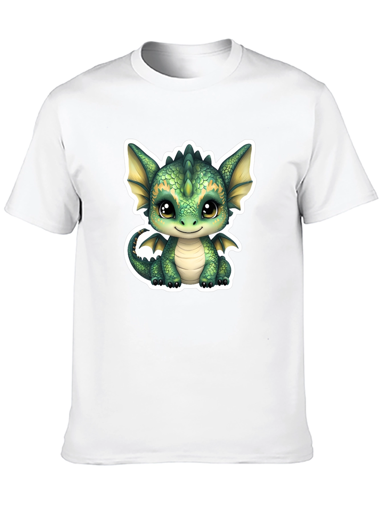 Cute Dragon Graphic Tee - Soft Black Cotton Shirt