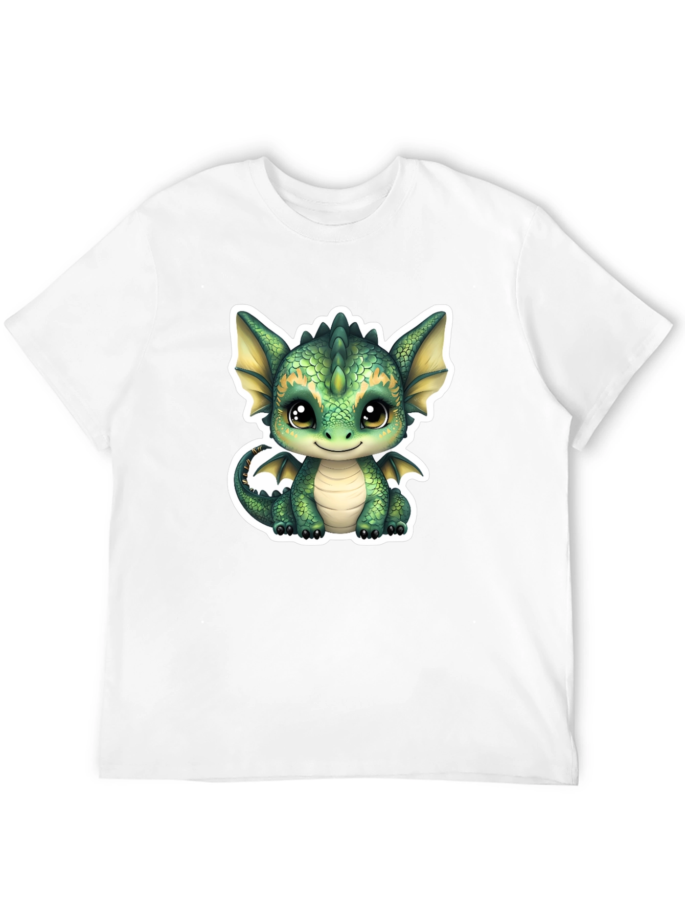 Cute Dragon Graphic Tee - Soft Black Cotton Shirt