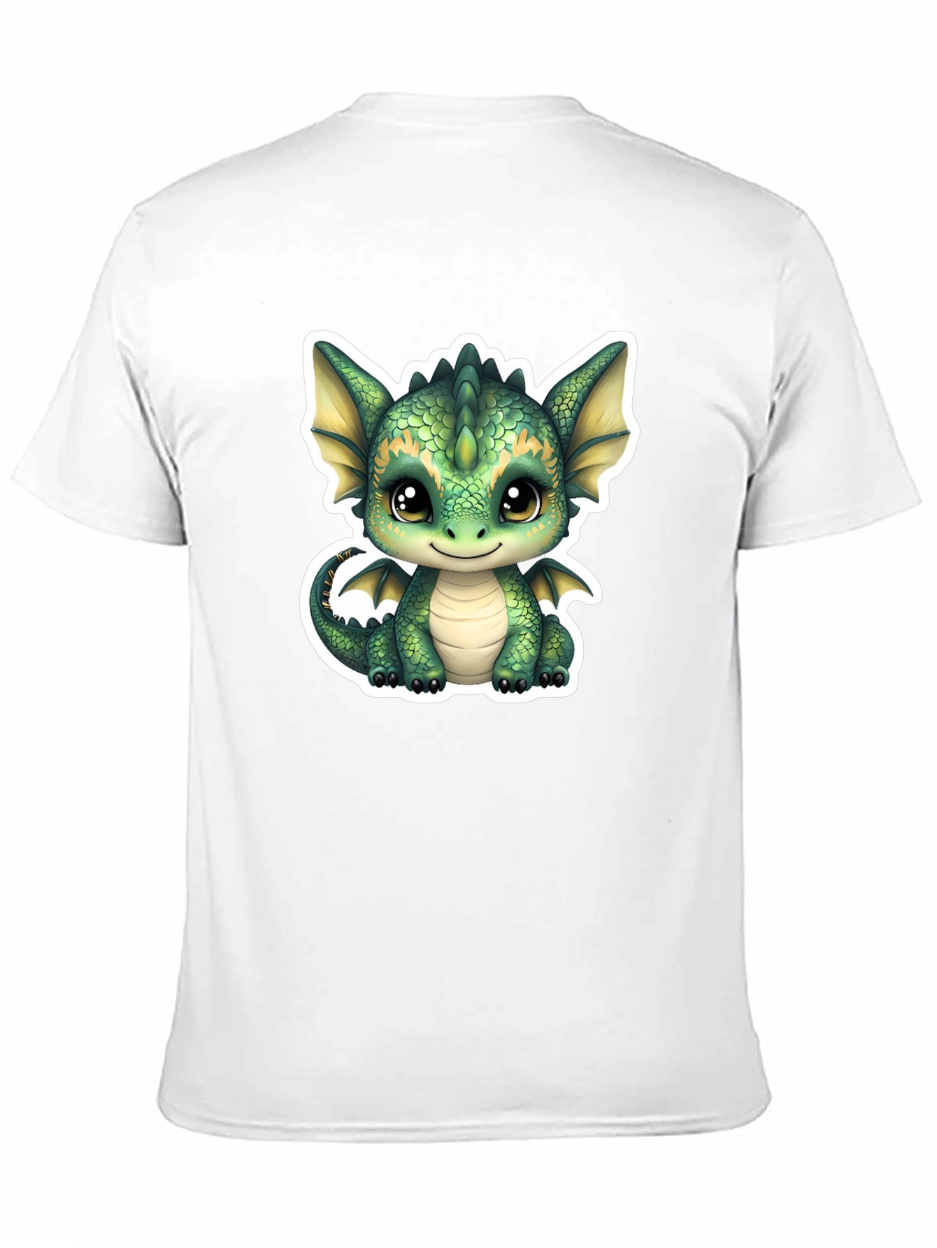 Cute Dragon Graphic Tee - Soft Black Cotton Shirt