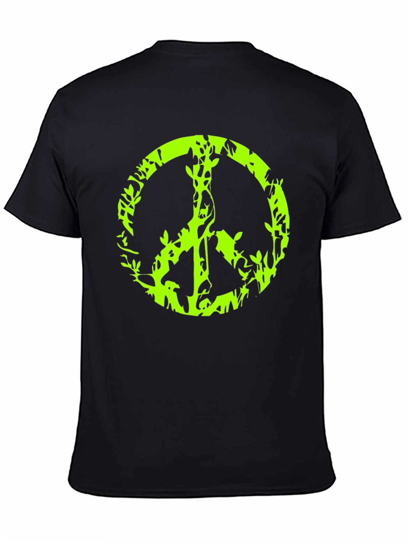 Peace Sign Graphic Black T-Shirt