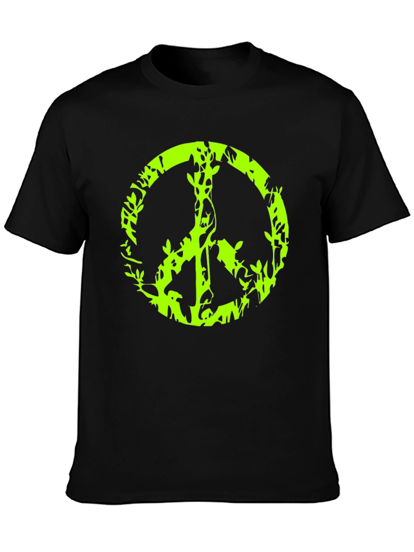 Peace Sign Graphic Black T-Shirt