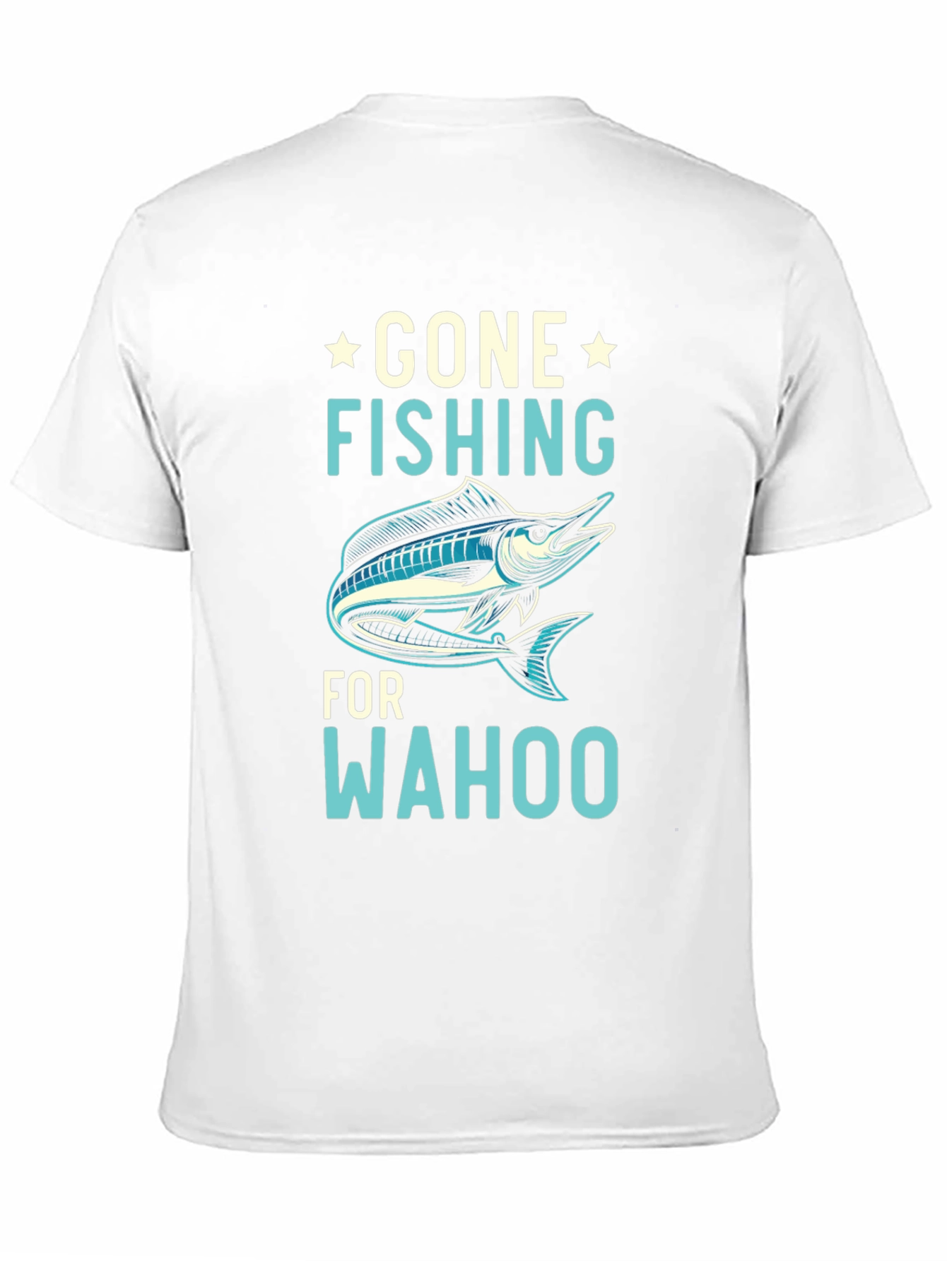 Gone Fishing for Wahoo Graphic Tee - Black