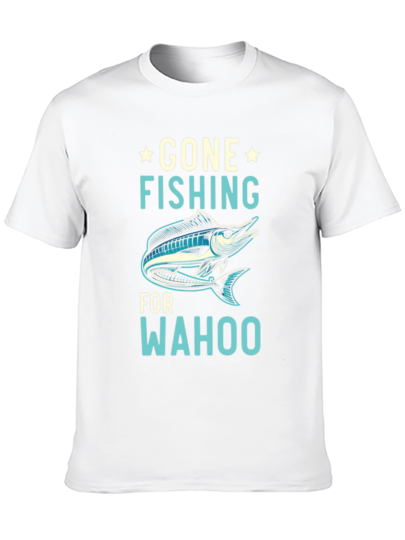 Gone Fishing for Wahoo Graphic Tee - Black