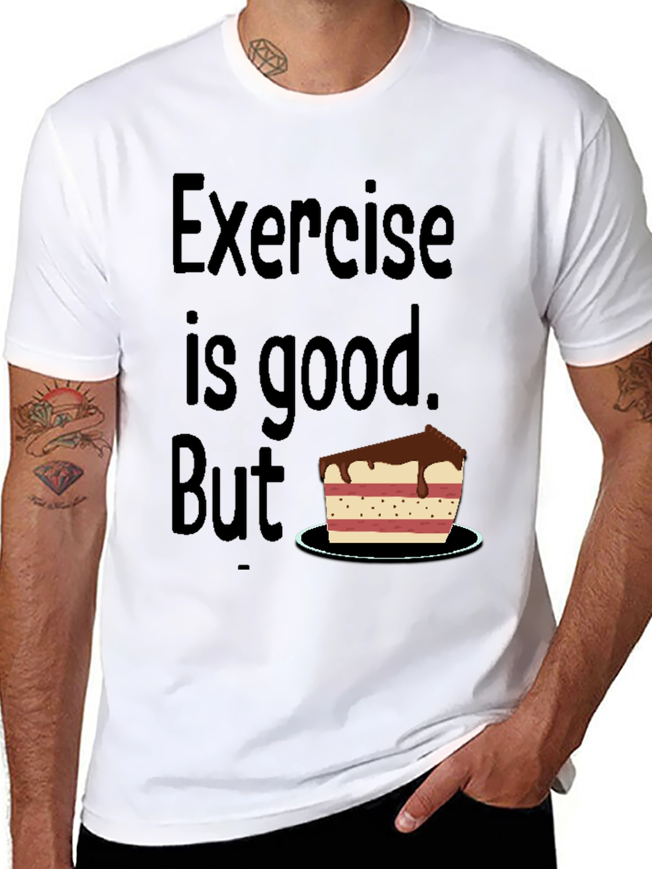 Funny Exercise Cake T-Shirt