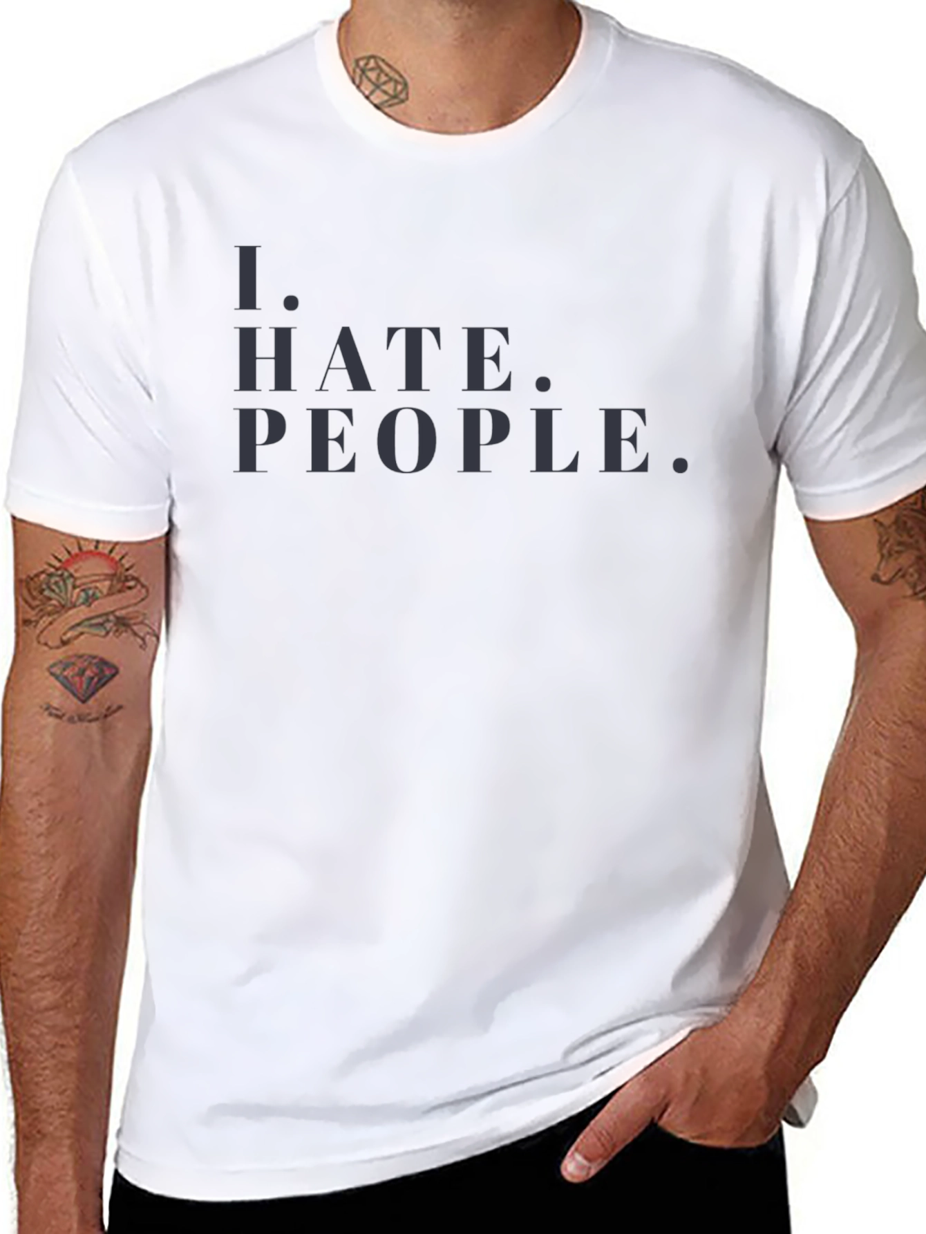 I Hate People Graphic Tee - Mens Black T-Shirt