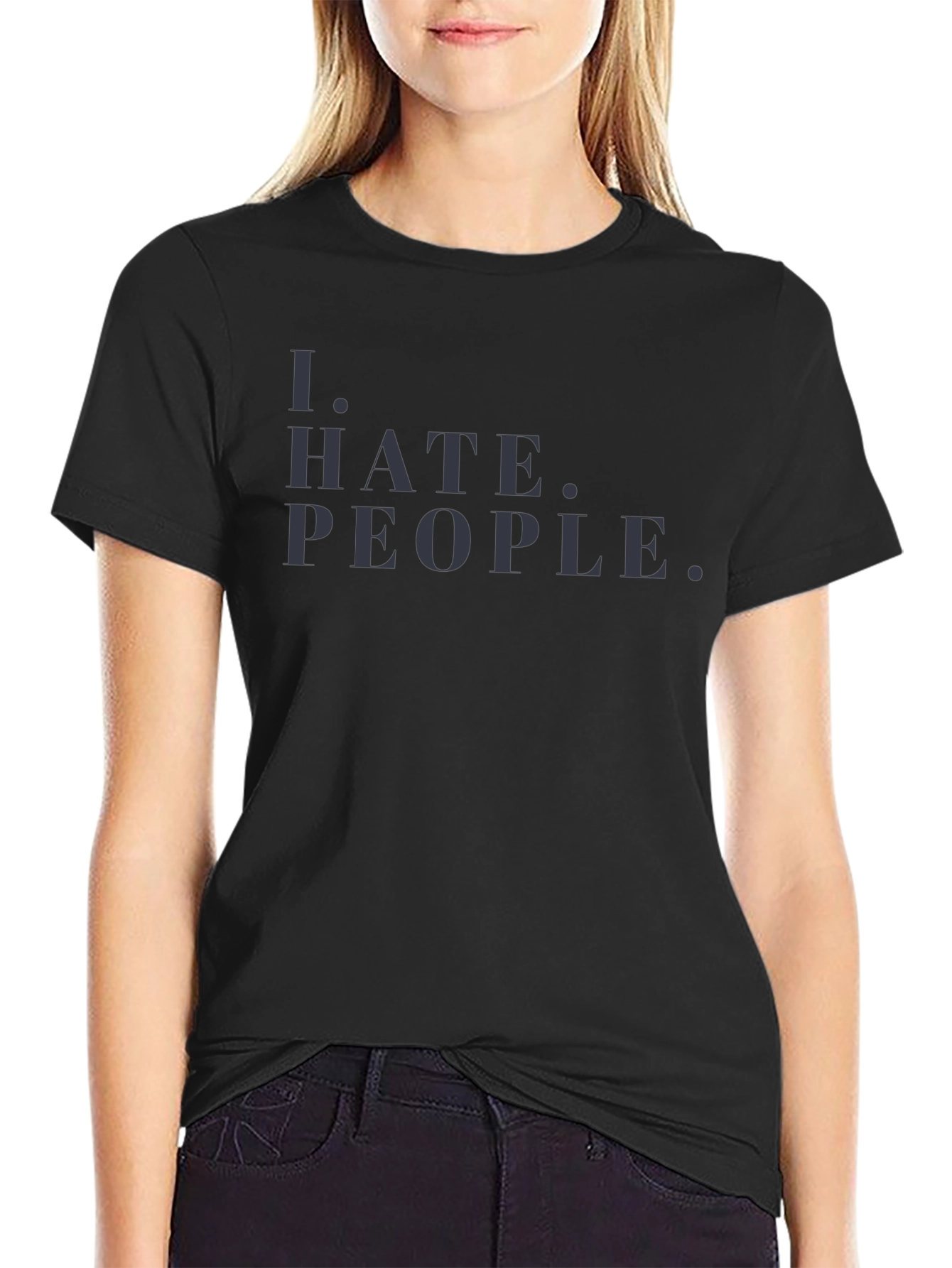 I Hate People Graphic Tee - Mens Black T-Shirt