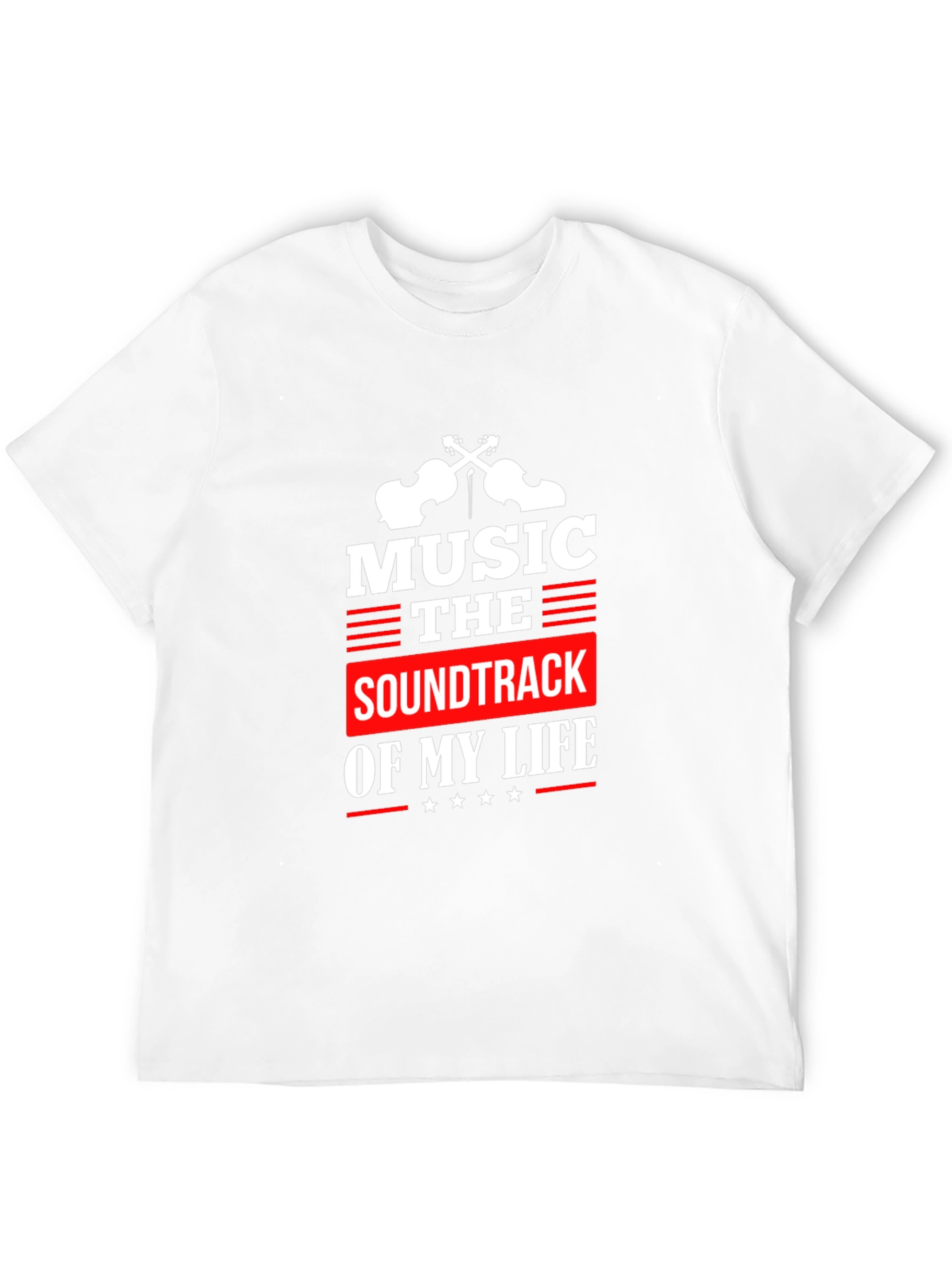 Music is the Soundtrack of My Life Black T-Shirt