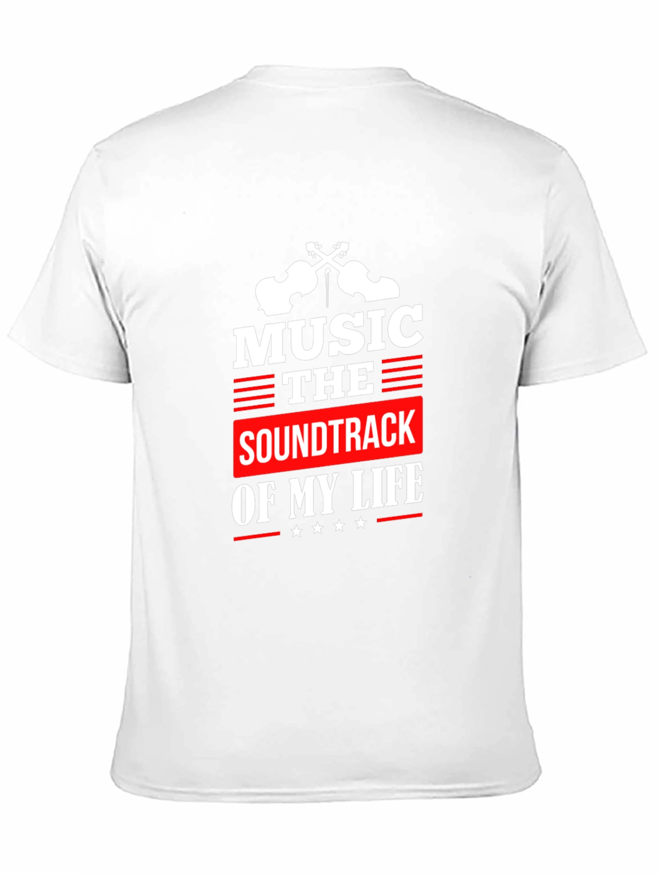 Music is the Soundtrack of My Life Black T-Shirt
