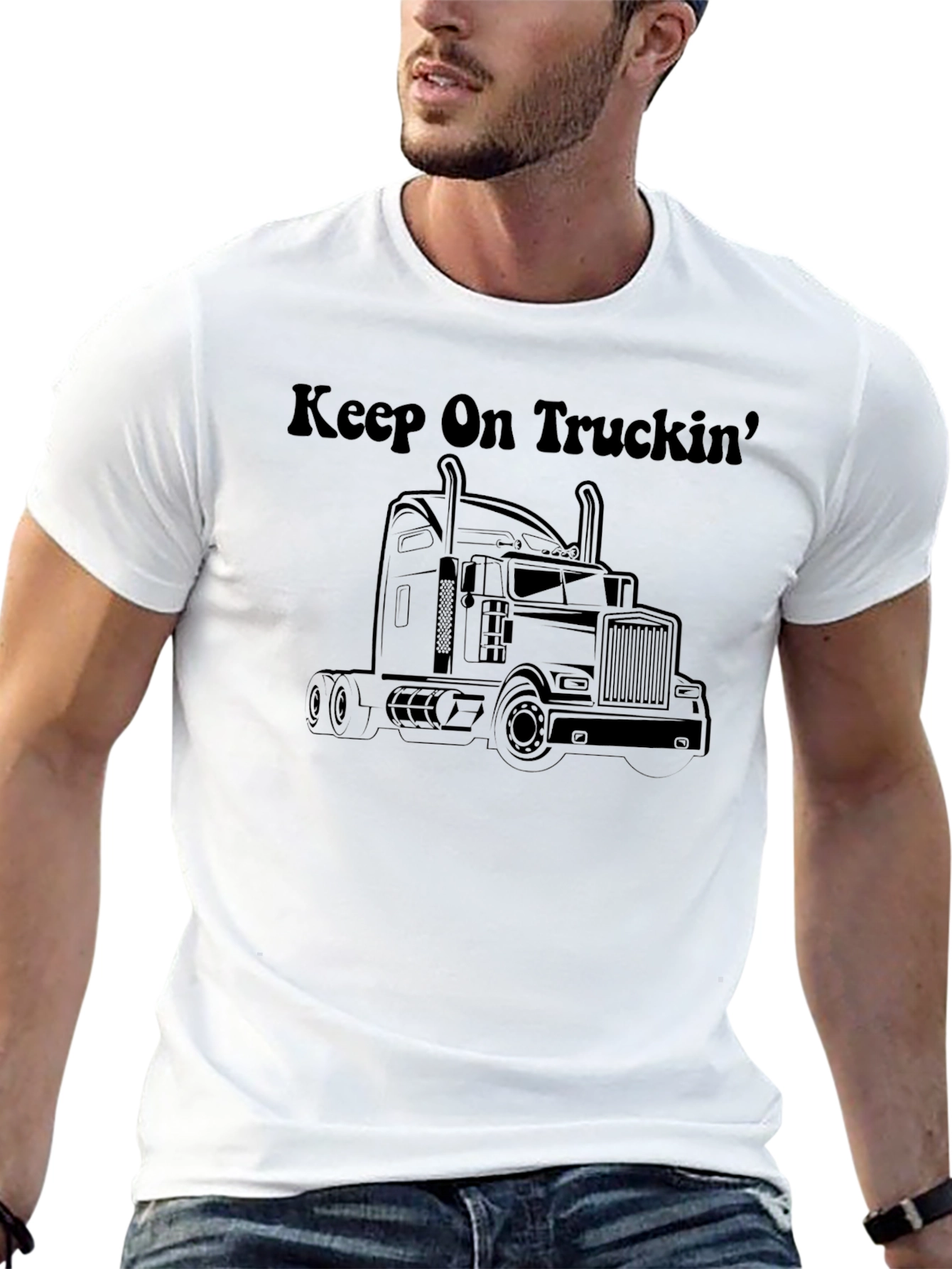Keep On Truckin T-Shirt - Black