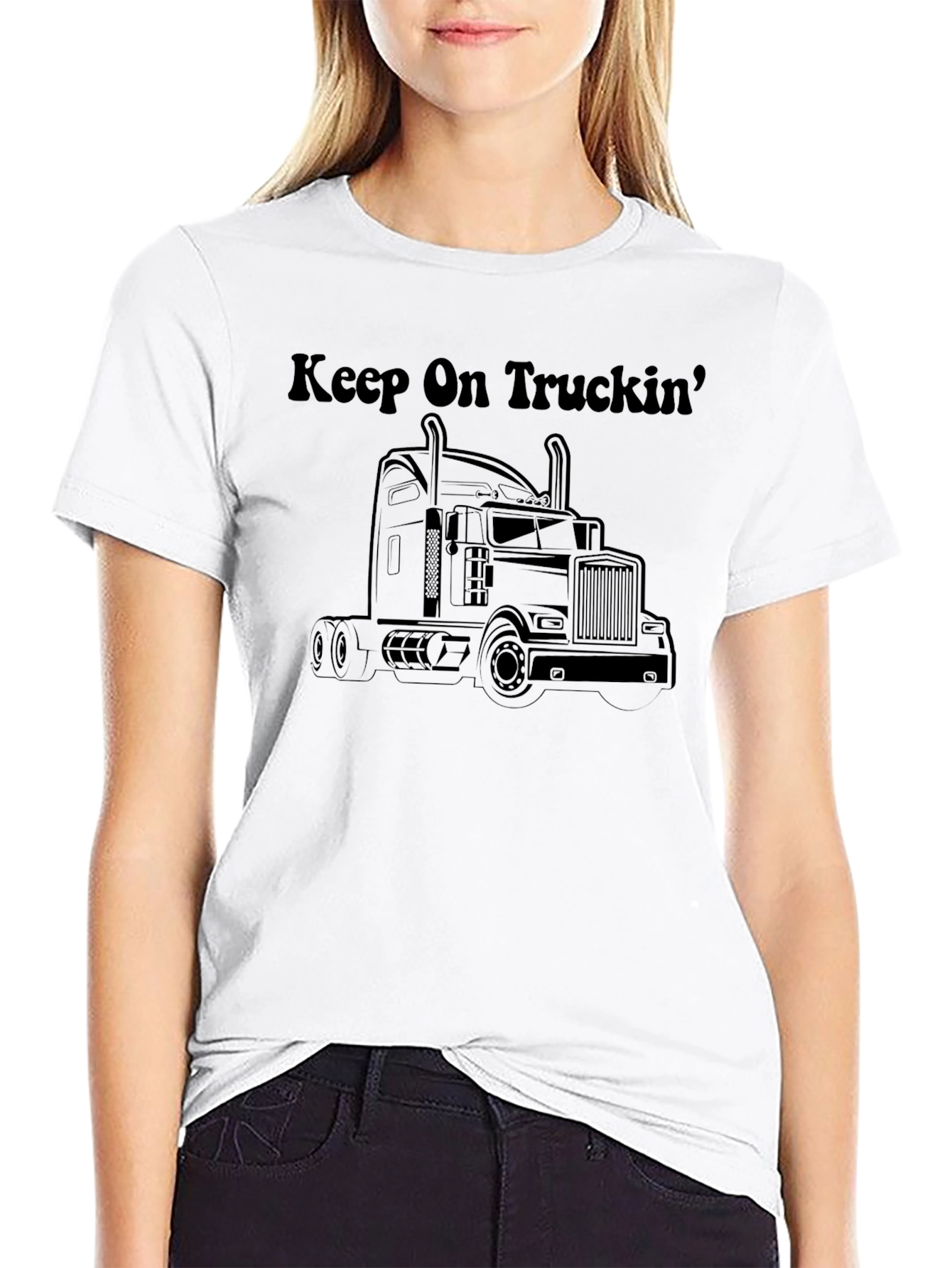 Keep On Truckin T-Shirt - Black