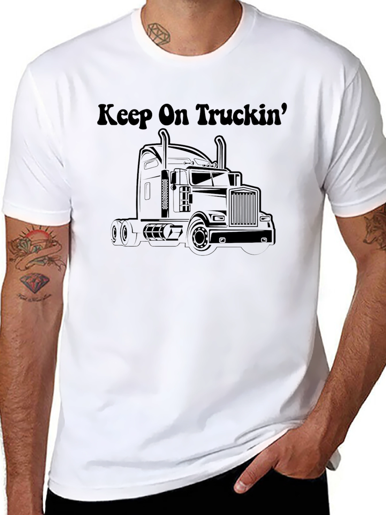Keep On Truckin T-Shirt - Black