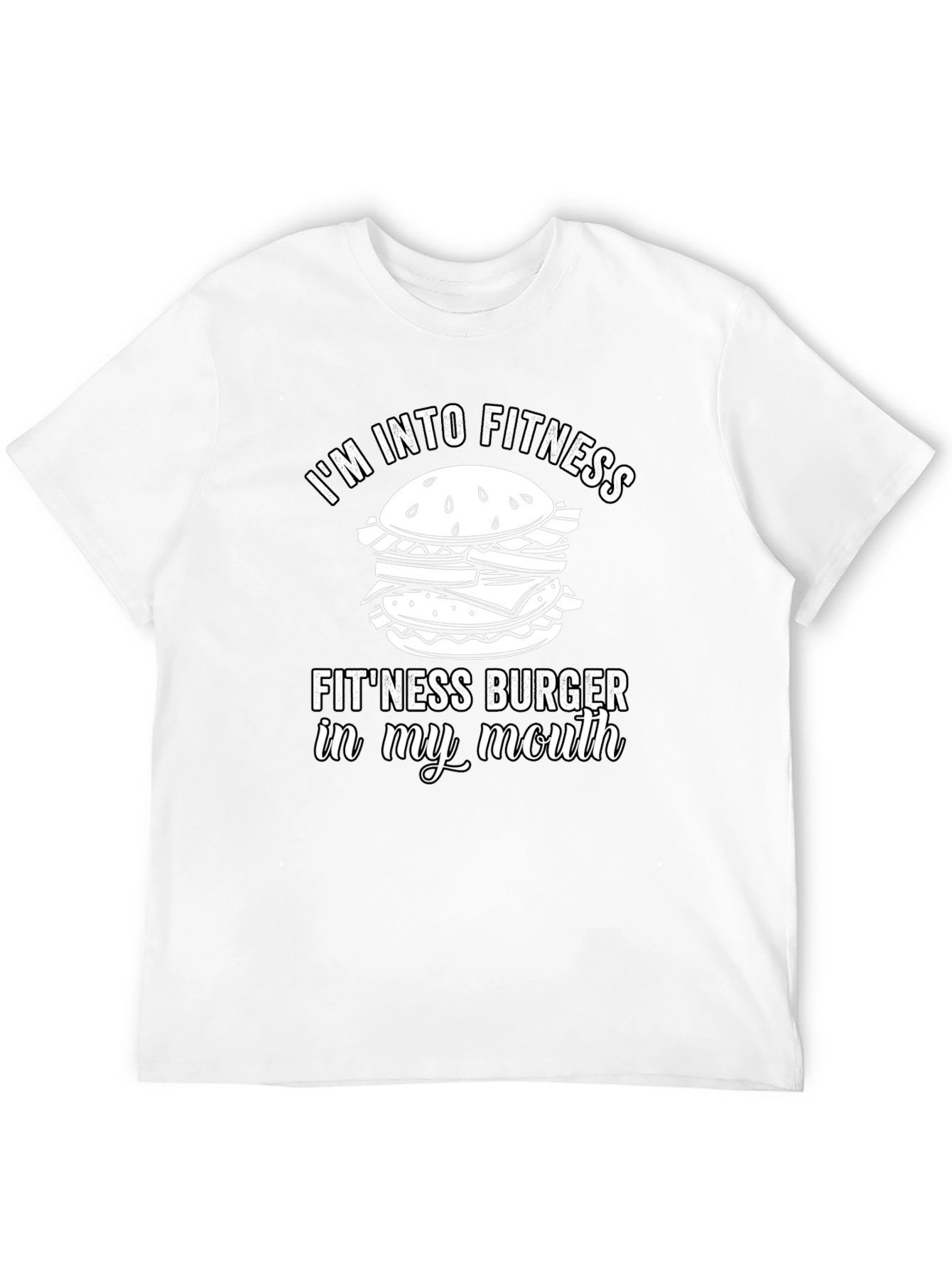 Fitness Burger T-Shirt - Funny Gym Workout Tee