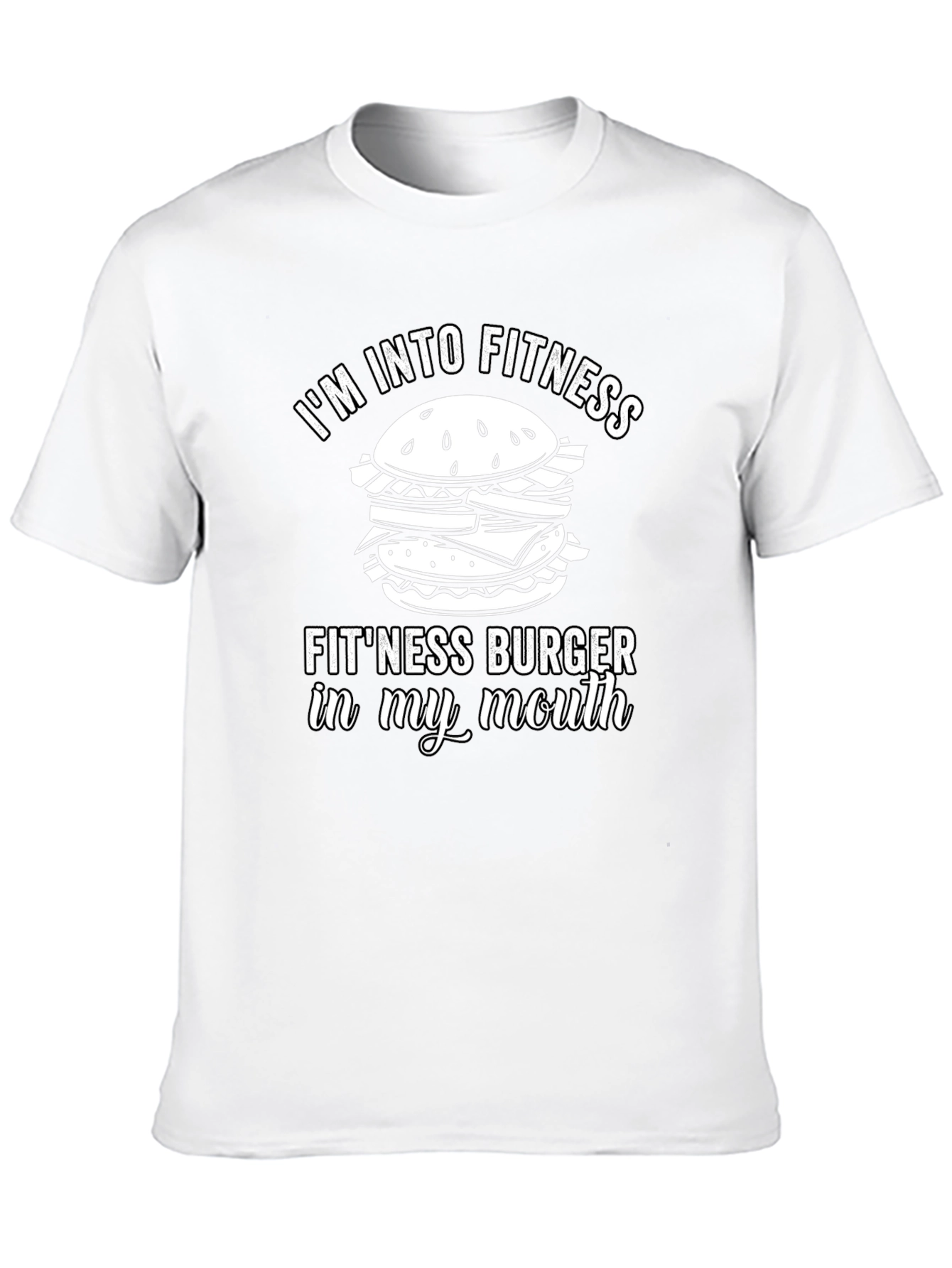 Fitness Burger T-Shirt - Funny Gym Workout Tee