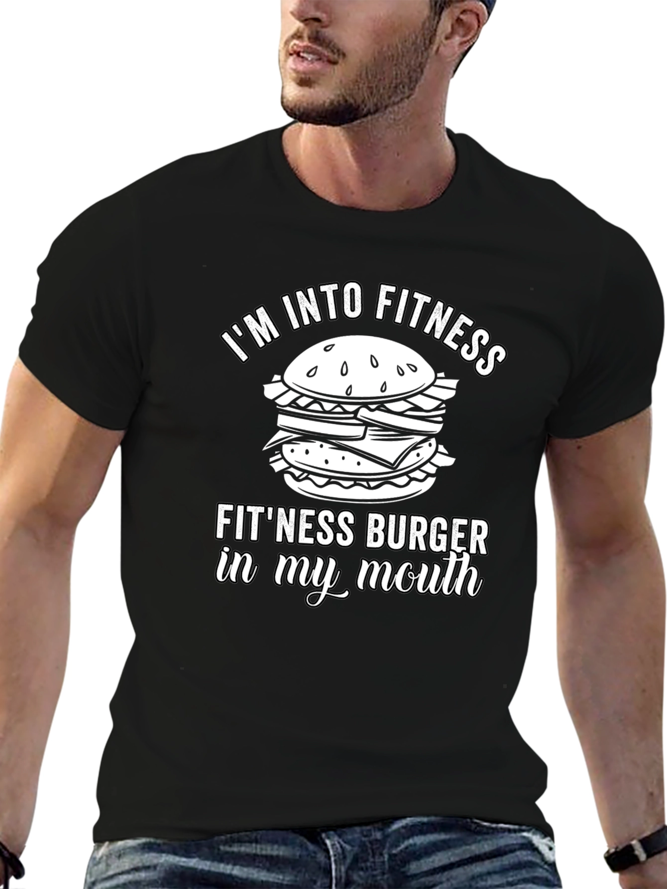 Fitness Burger T-Shirt - Funny Gym Workout Tee