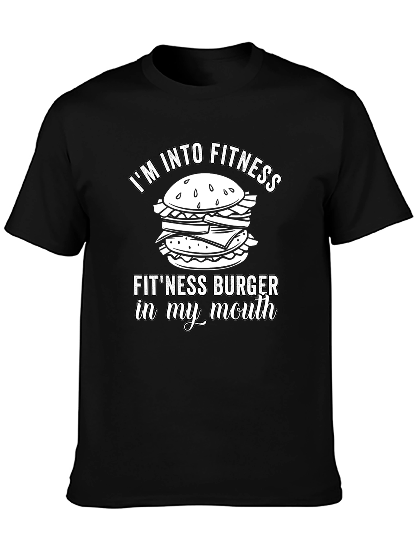 Fitness Burger T-Shirt - Funny Gym Workout Tee