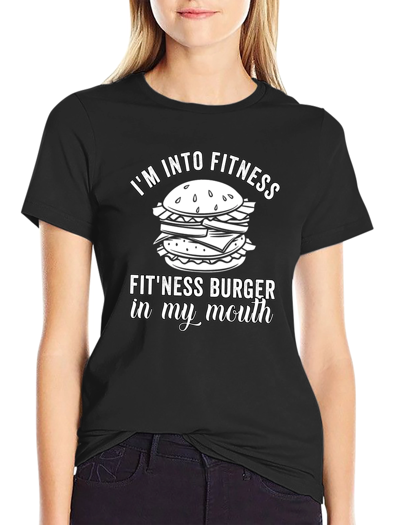 Fitness Burger T-Shirt - Funny Gym Workout Tee