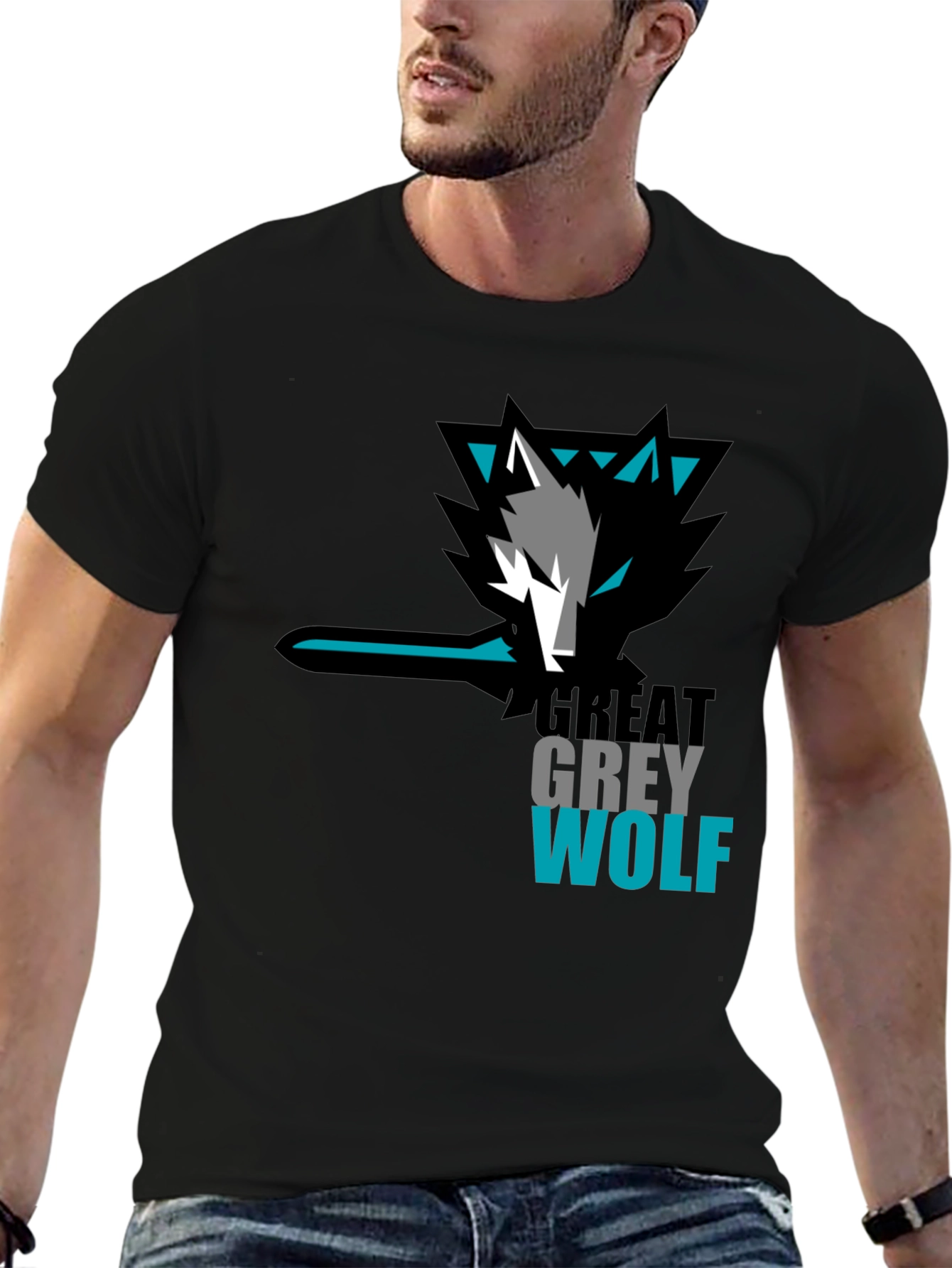 Great Grey Wolf Graphic Tee - Modern Style