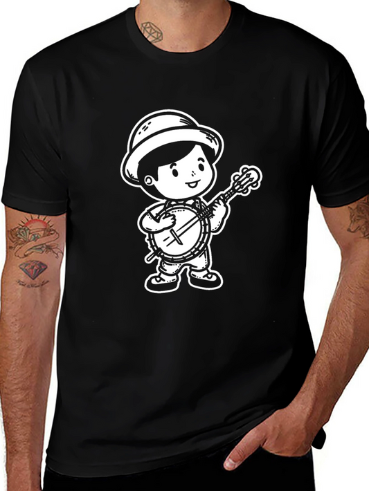 Banjo Boy T-Shirt - Black Cotton Tee