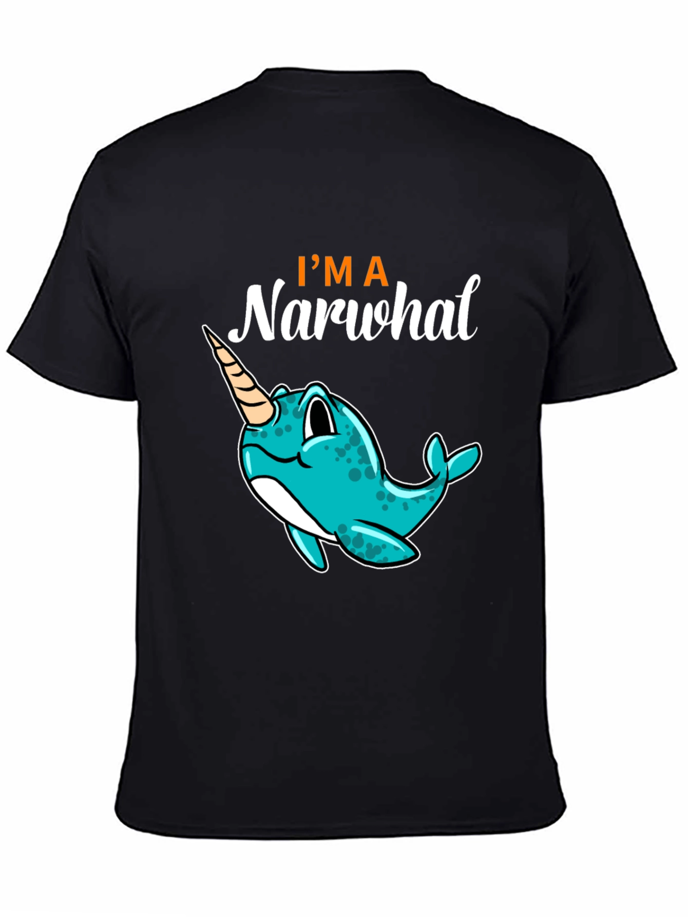 Im a Narwhal Black T-Shirt - Unique Graphic Tee