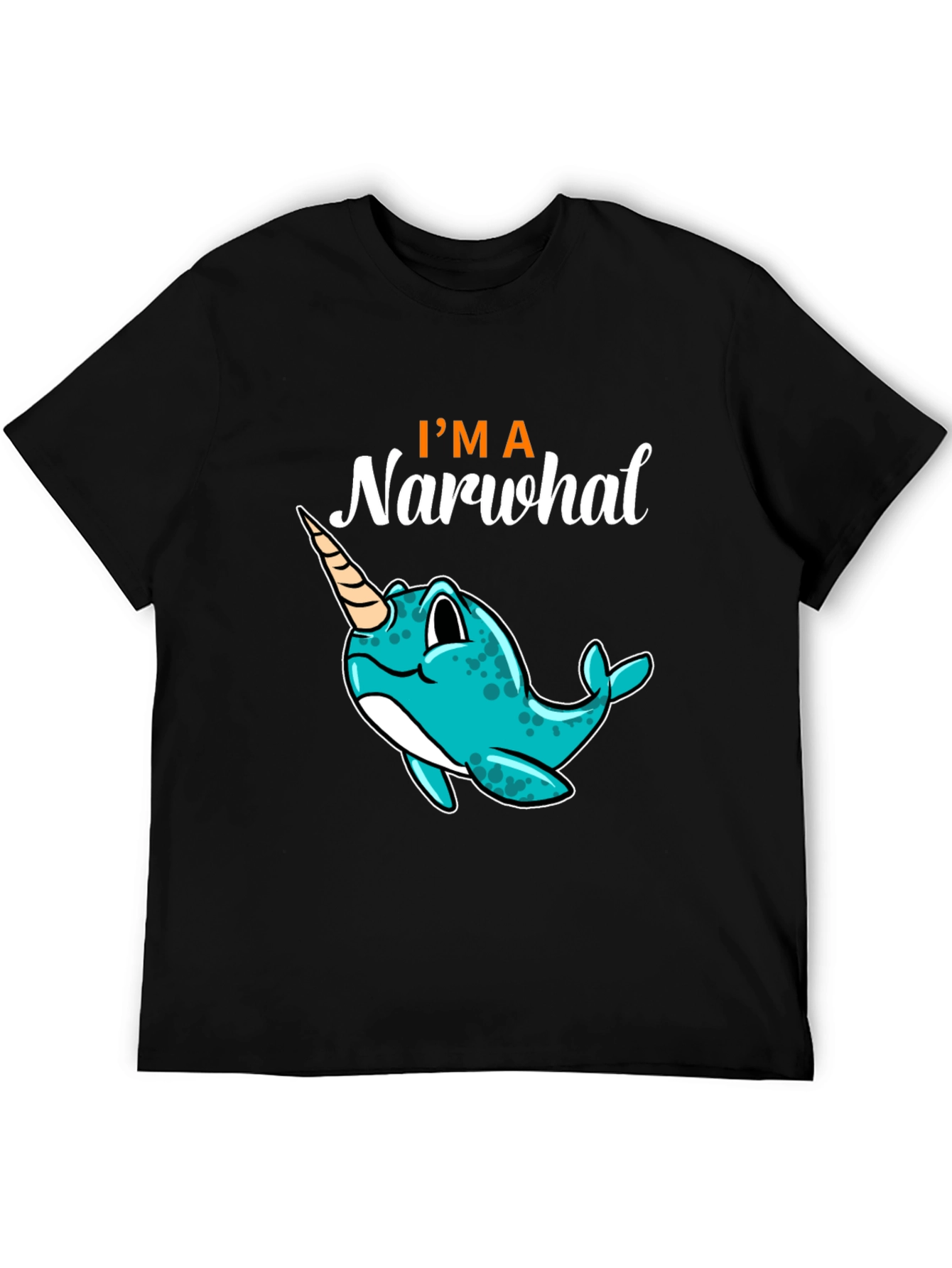 Im a Narwhal Black T-Shirt - Unique Graphic Tee