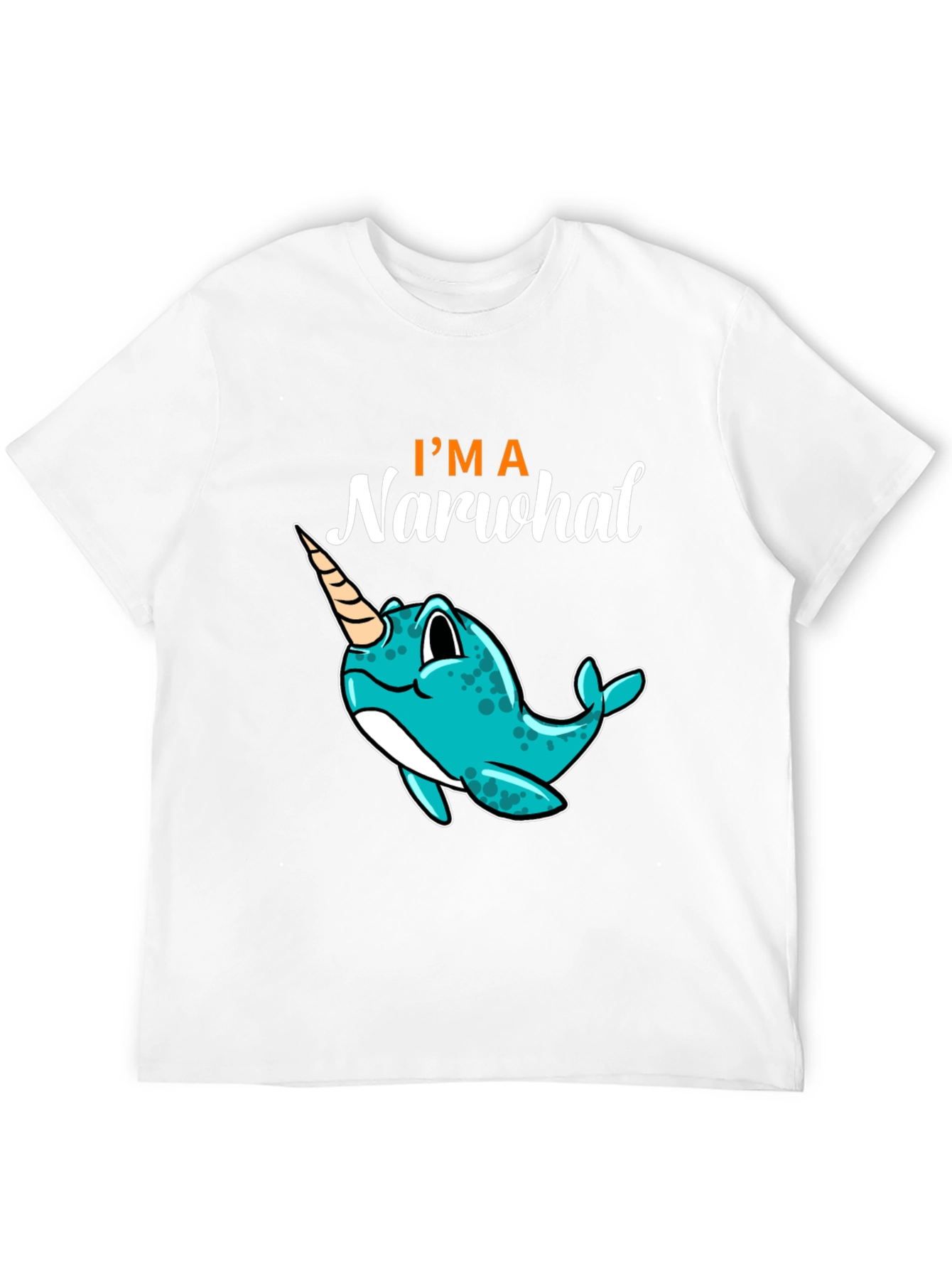 Im a Narwhal Black T-Shirt - Unique Graphic Tee